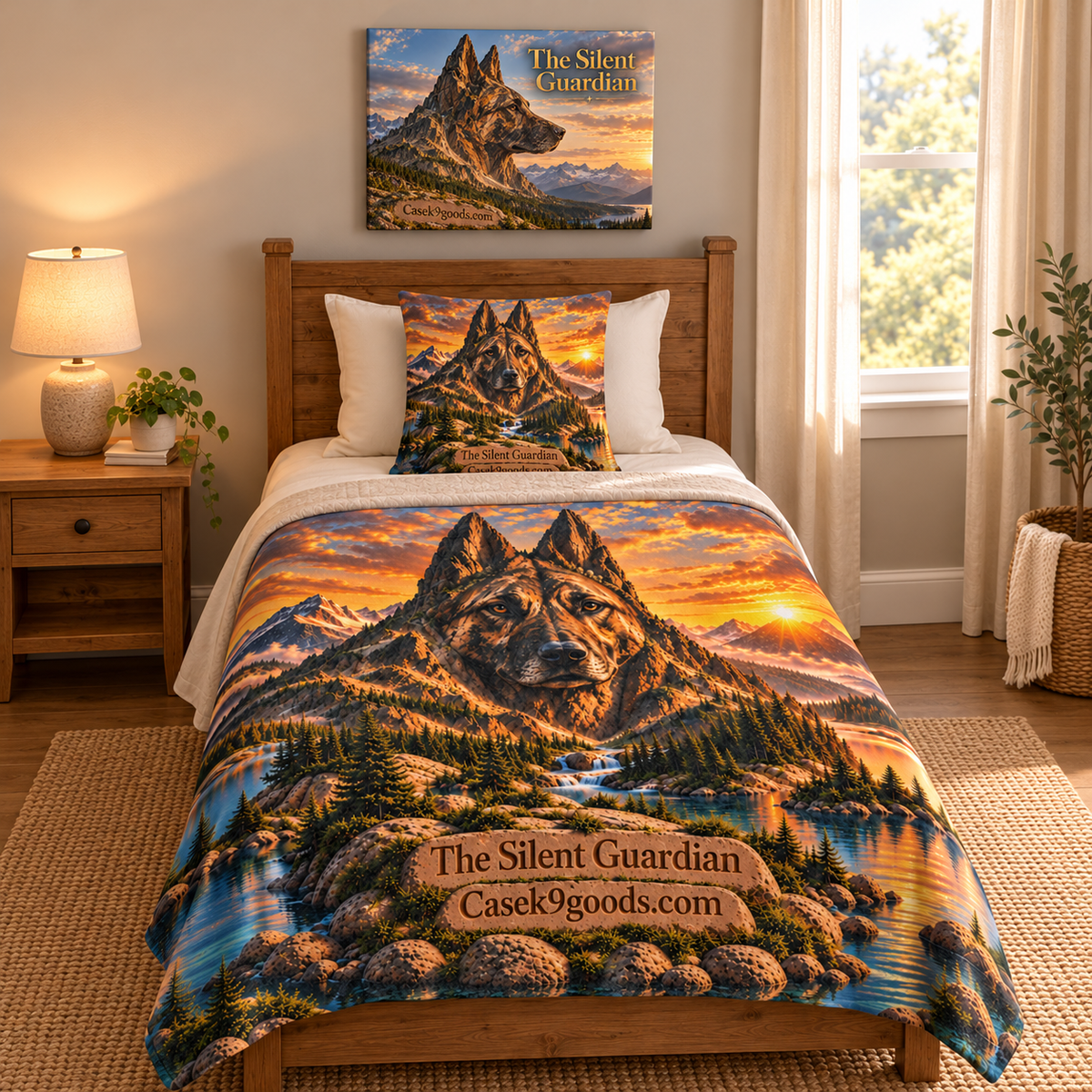 Dutch Shepherd Mountain Scenic Velveteen Blanket
