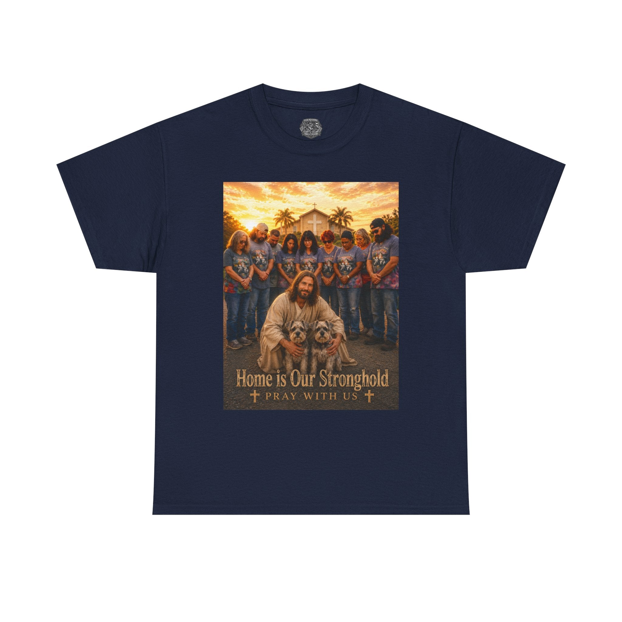 Faith Tee — "Home is Our Stronghold" Christian Graphic T‑Shirt