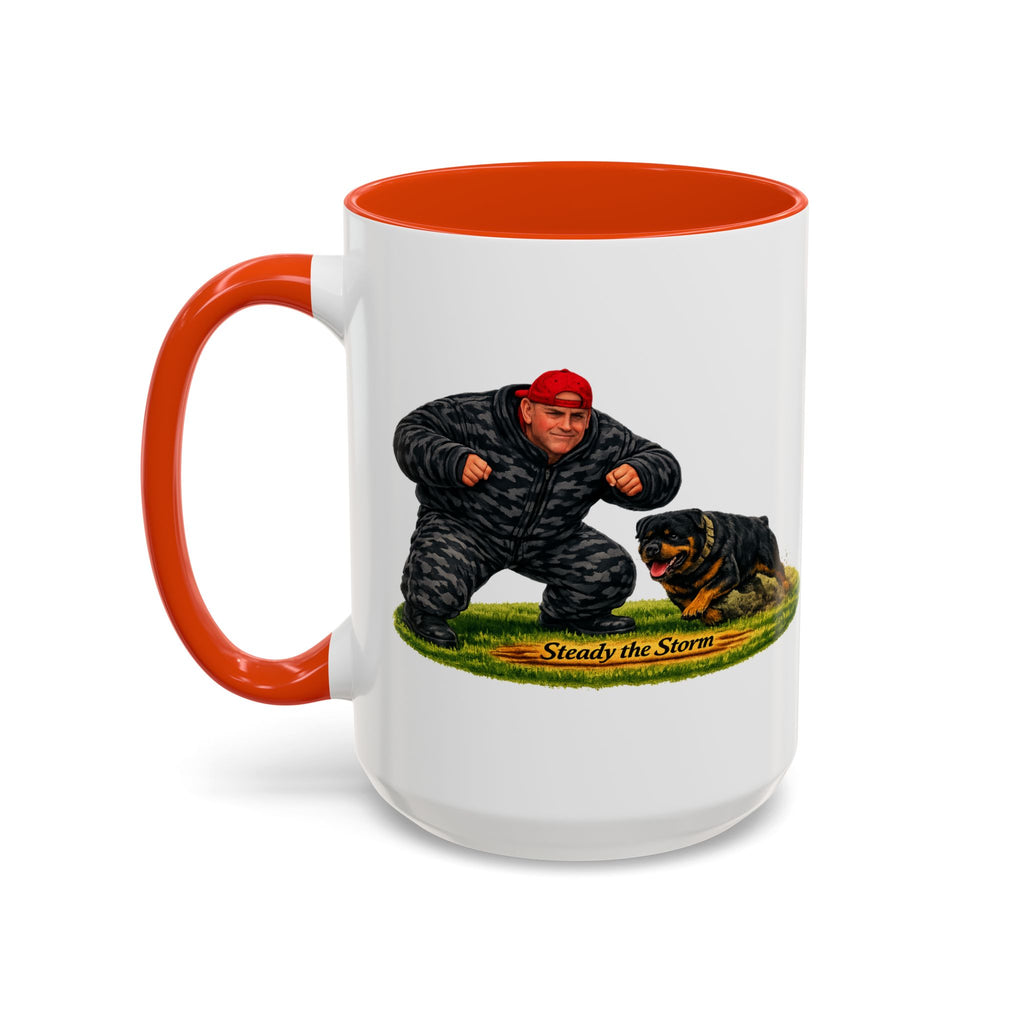 Steady the Storm Rottweiler & Handler Coffee Mug — Dog Lover Gift (11oz/15oz)