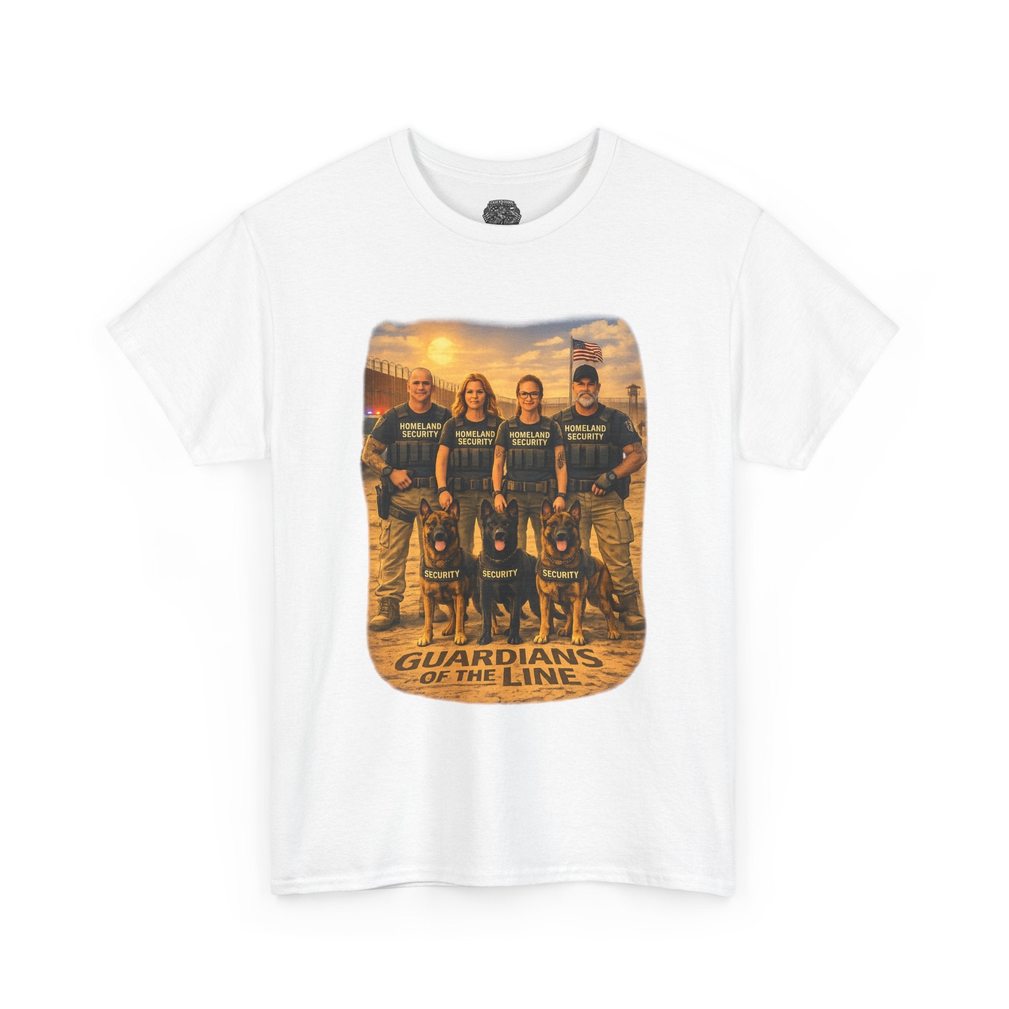 Guardians of the Line Tee – Vintage Military Tribute Graphic T-Shirt