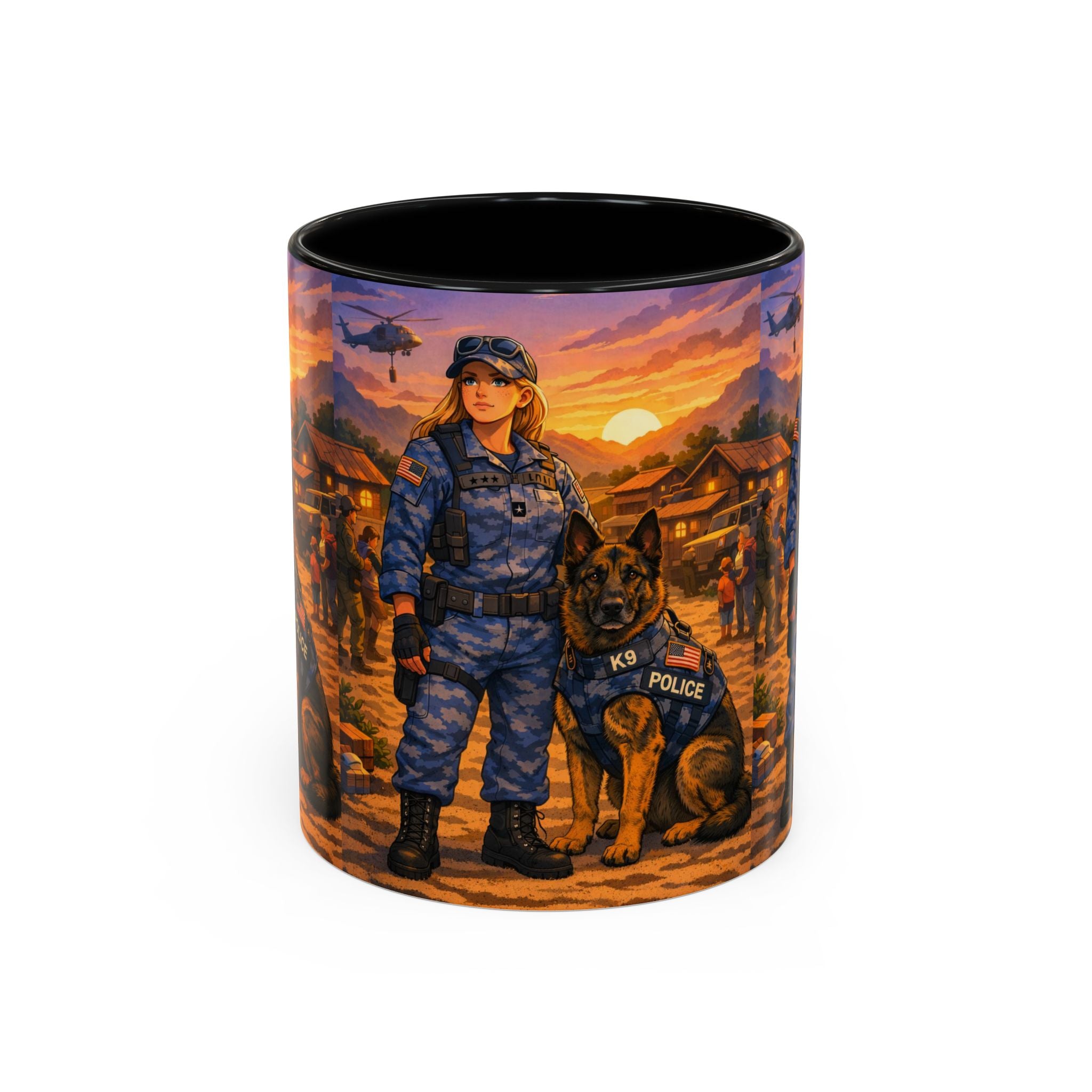Police K9 Handler Coffee Mug — Tribute Accent Ceramic Mug (11/15oz)