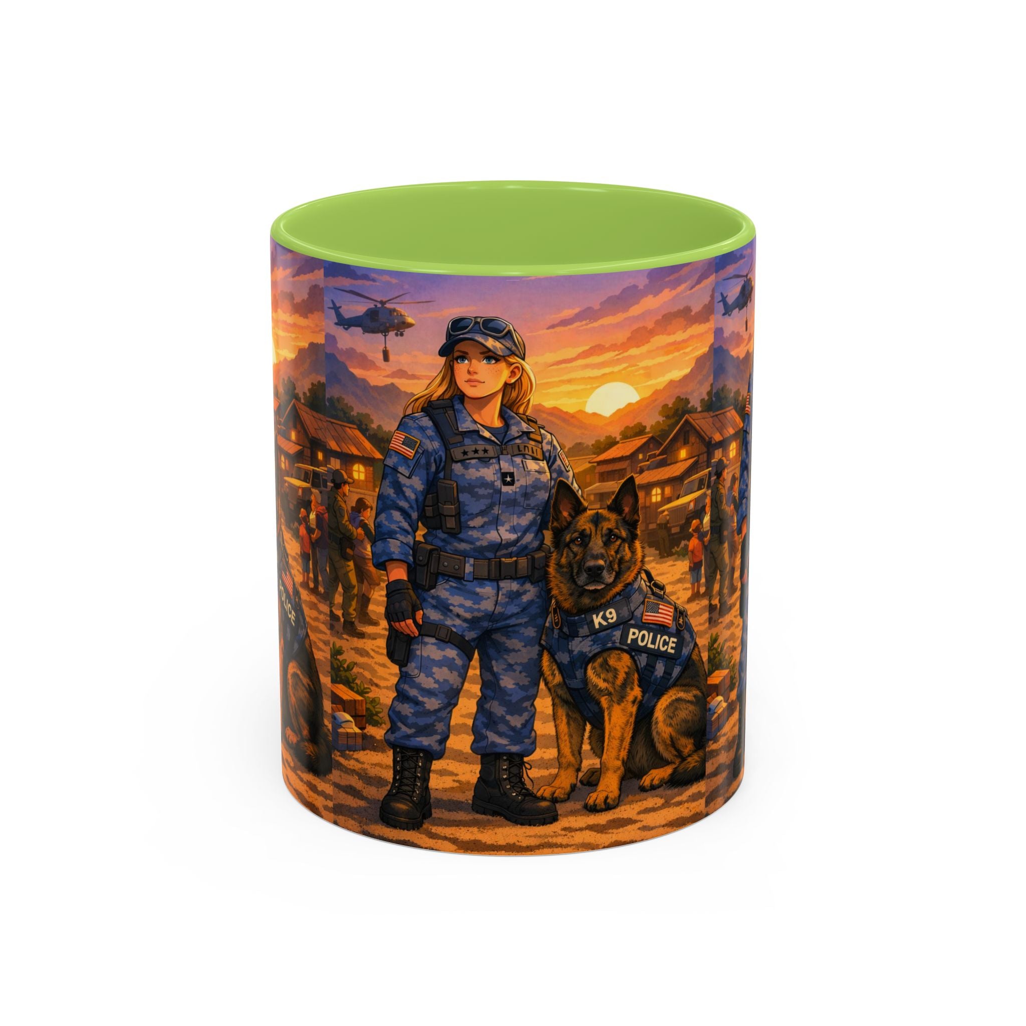 Police K9 Unit Coffee Mug — Female Officer & K9 Tribute (11/15oz)