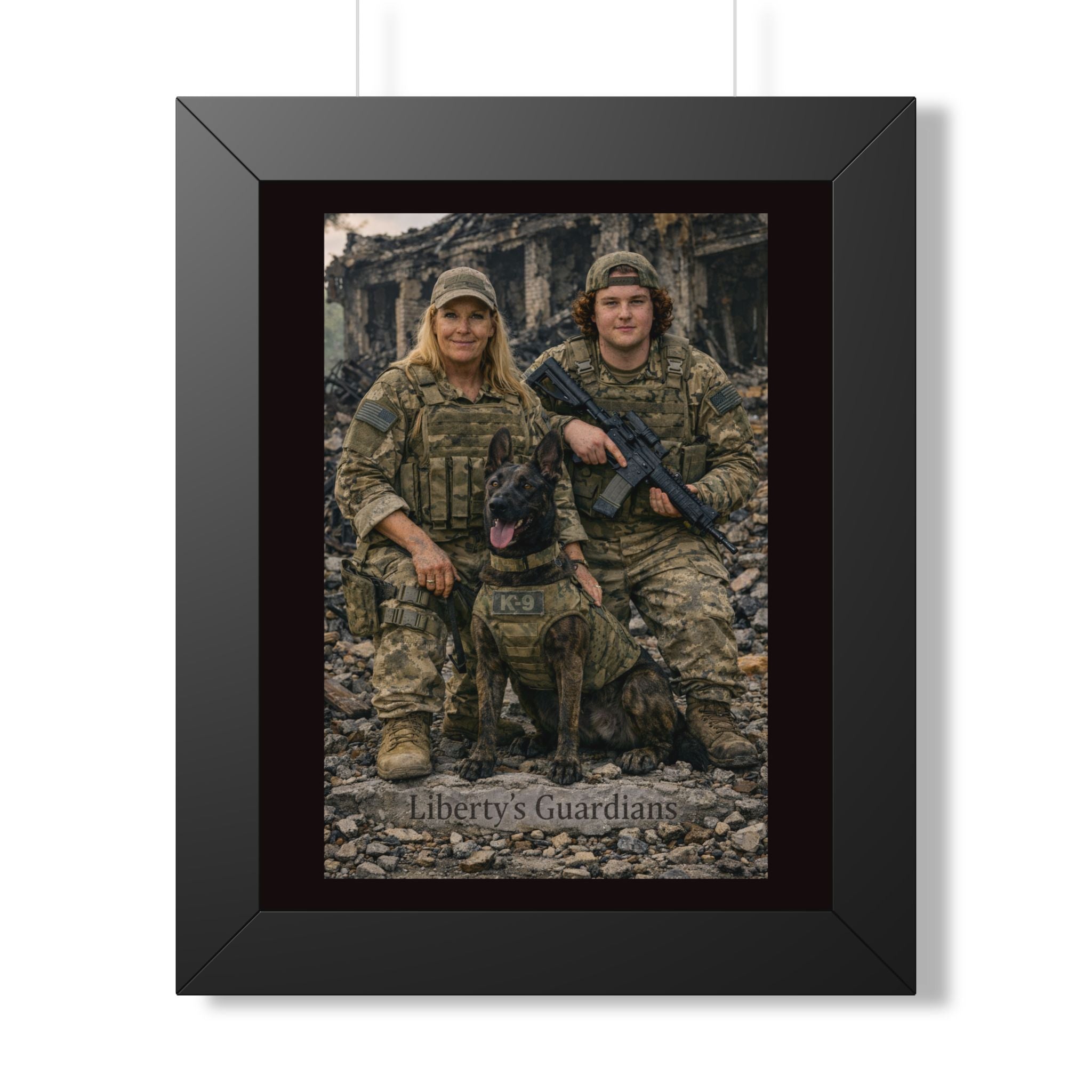 Framed Poster — "Liberty's Guardians" Military Photo Print