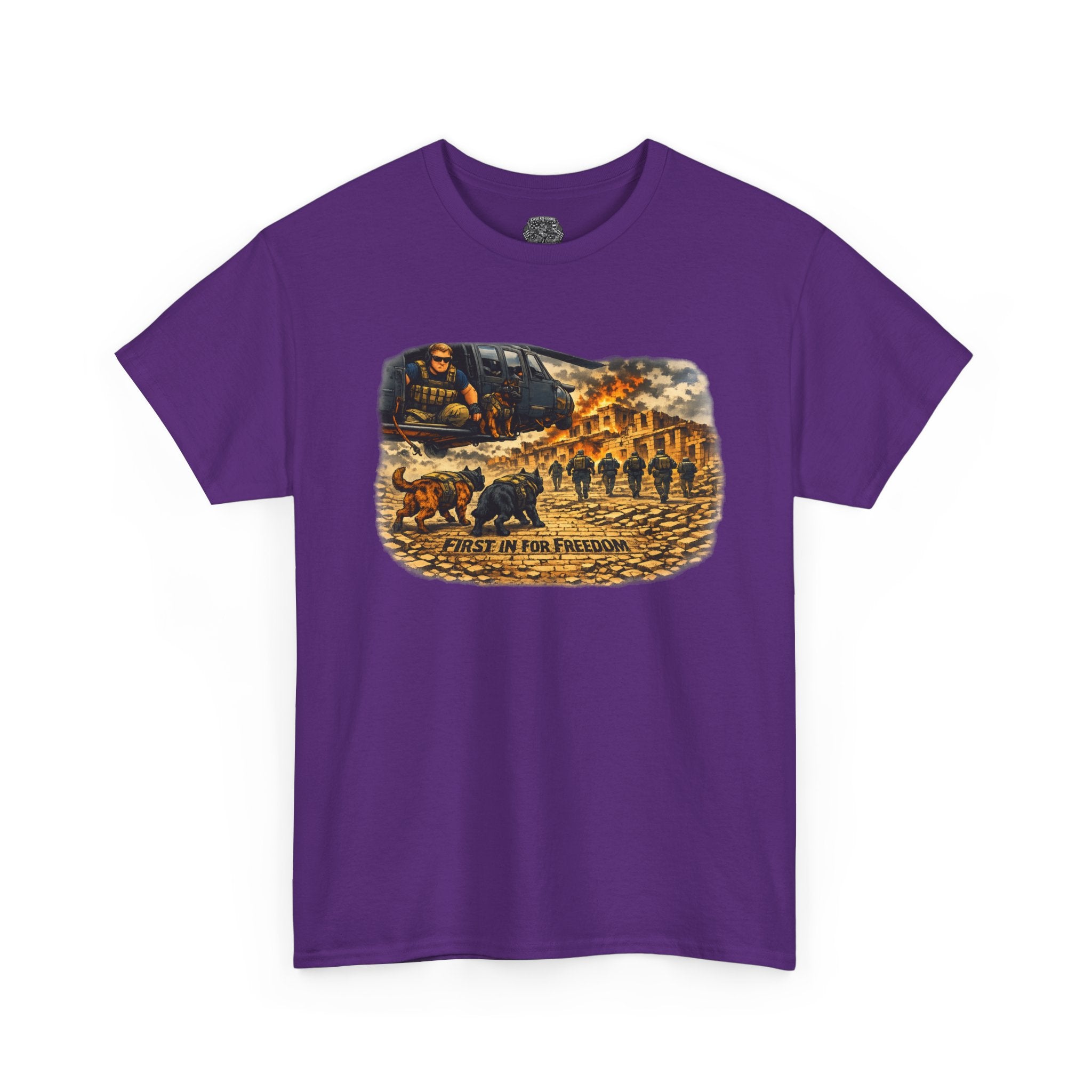 Freedom Fighters Graphic Tee — “Fight For Freedom” Patriotic Military T‑Shirt