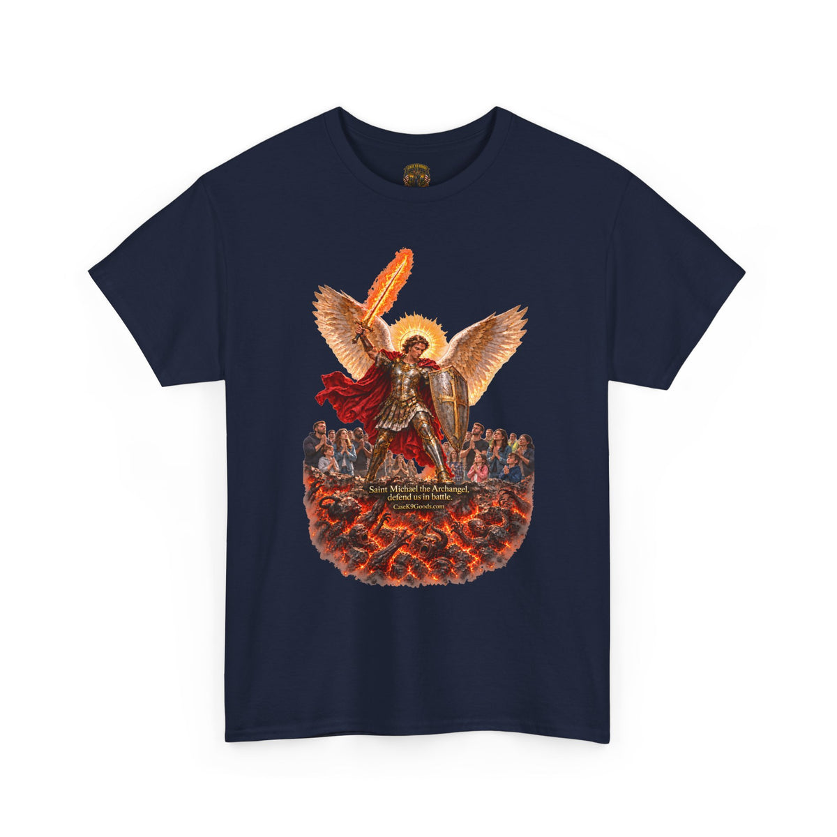 Archangel Michael T-Shirt — Saint Michael Save Us in Battle Graphic Tee