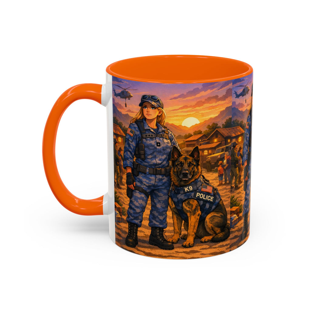 Police K9 Unit Coffee Mug — Female Officer & K9 Tribute (11/15oz)