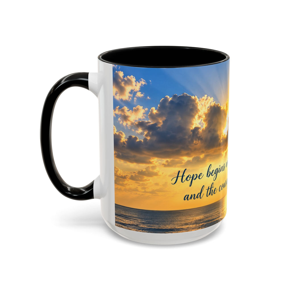 Coffee Mug – Inspirational Sunrise “Begin with a Little Light”
