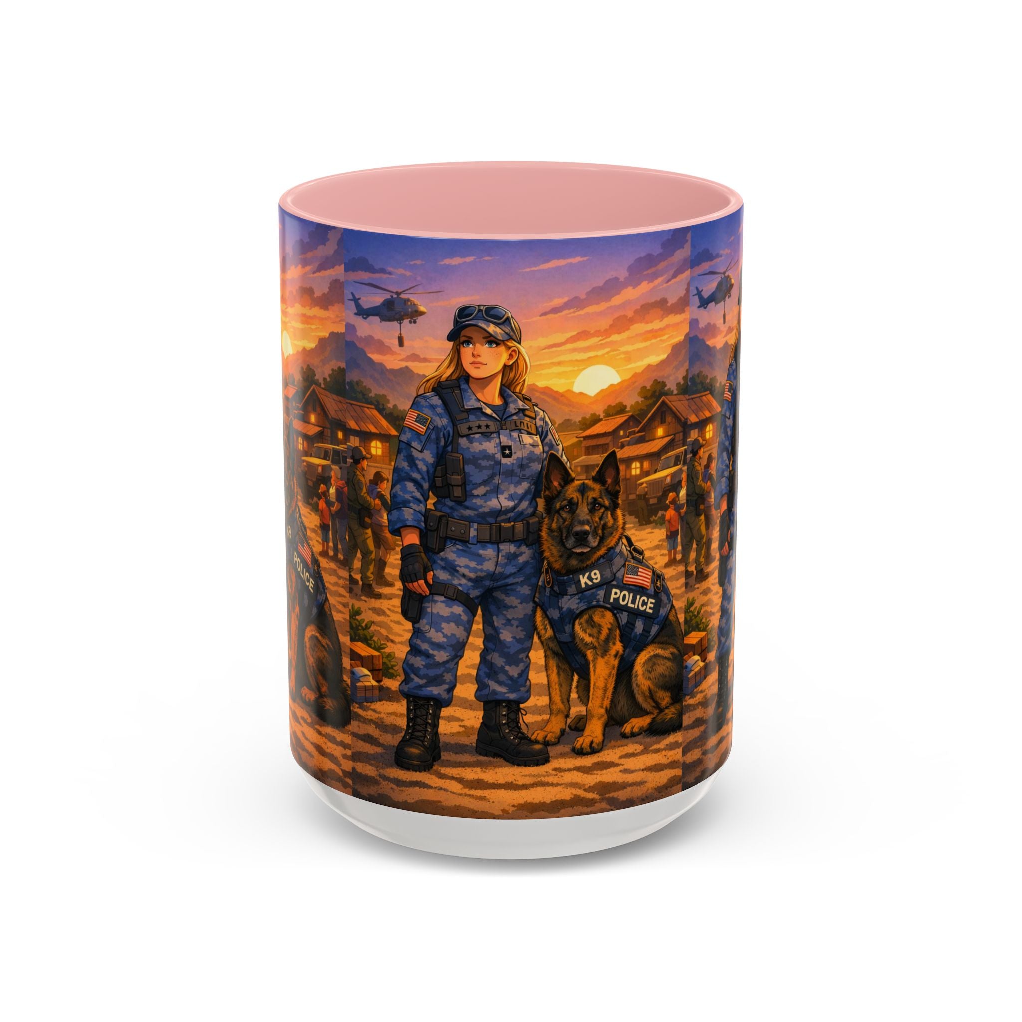Police K9 Unit Coffee Mug — Female Officer & K9 Tribute (11/15oz)