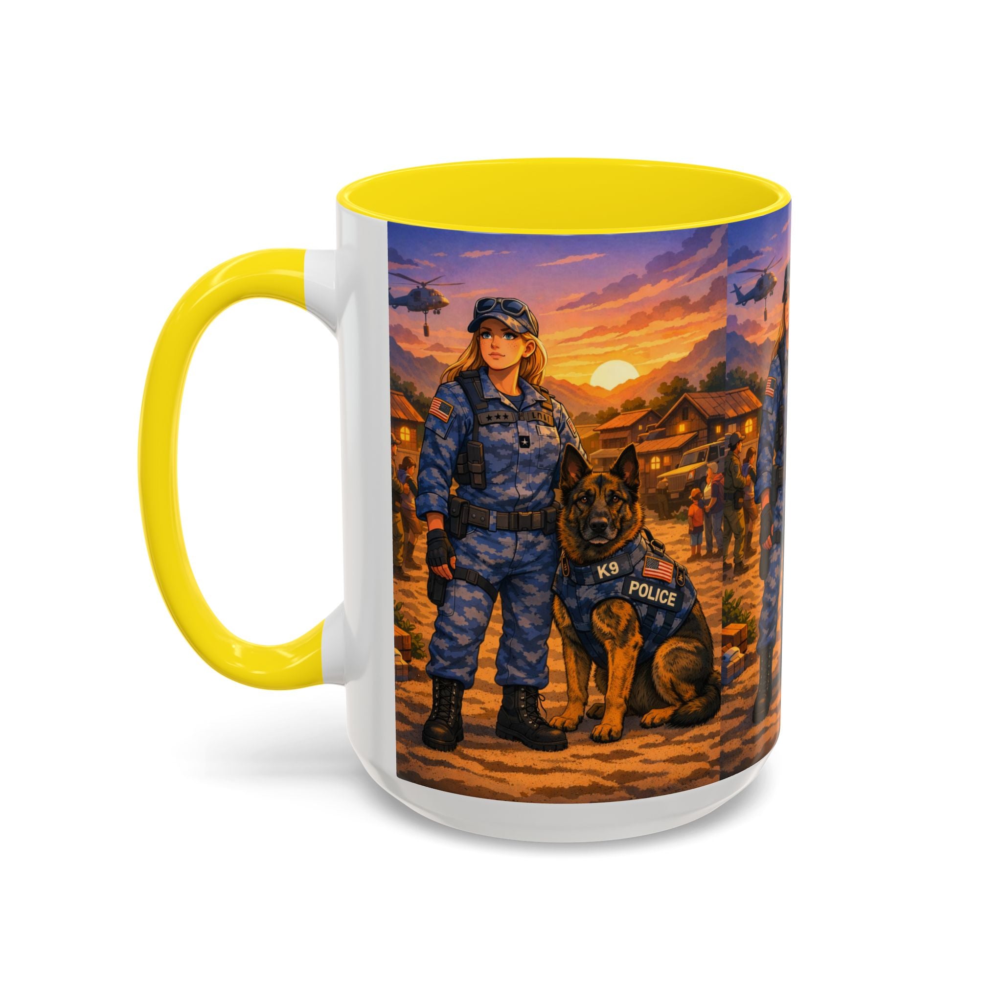 Police K9 Handler Coffee Mug — Tribute Accent Ceramic Mug (11/15oz)