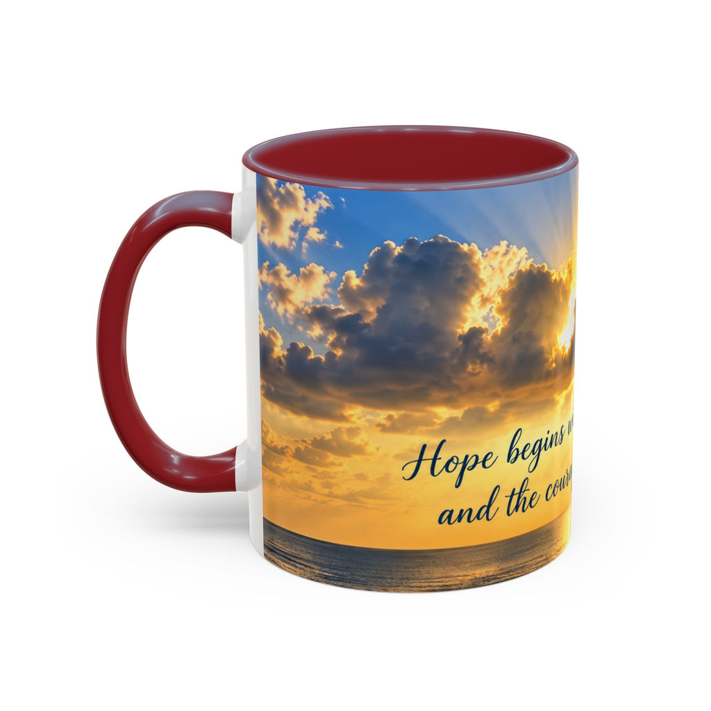 Coffee Mug – Inspirational Sunrise “Begin with a Little Light”