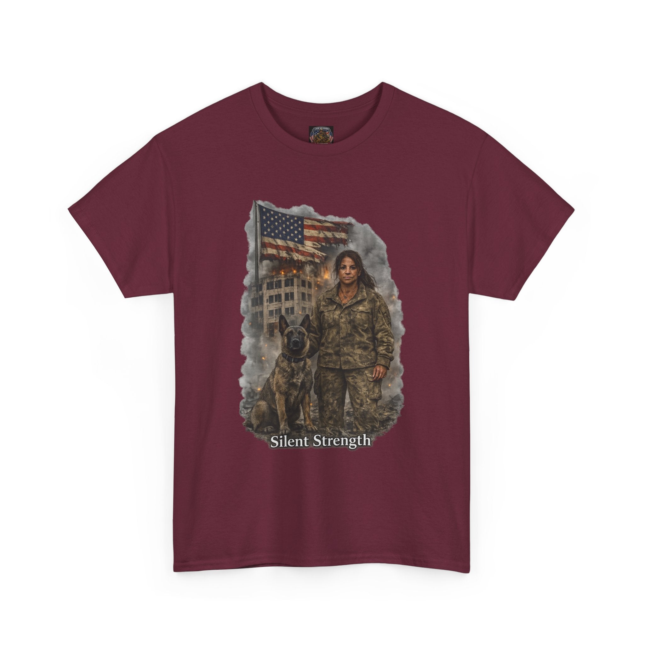 Military K9 Tribute T-Shirt — 'Silent Strength' Veteran & Service Dog Tee