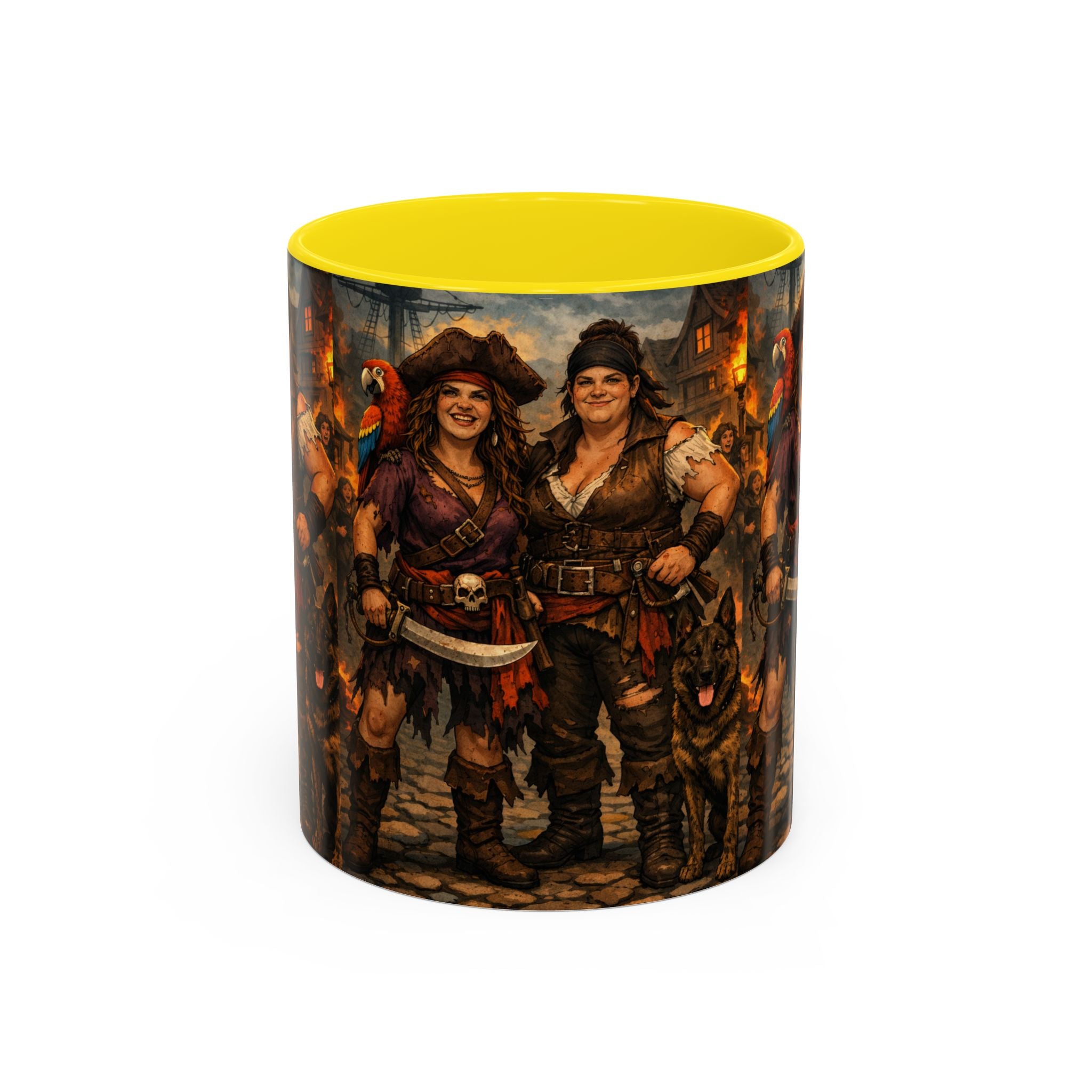 Pirate Family Coffee Mug — Fantasy Buccaneer Artwork 11/15oz