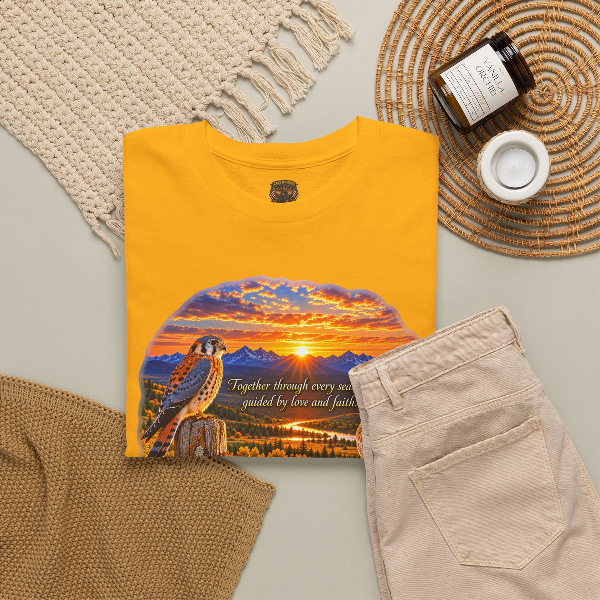 Sunset Mountain Eagle Wildlife T-Shirt