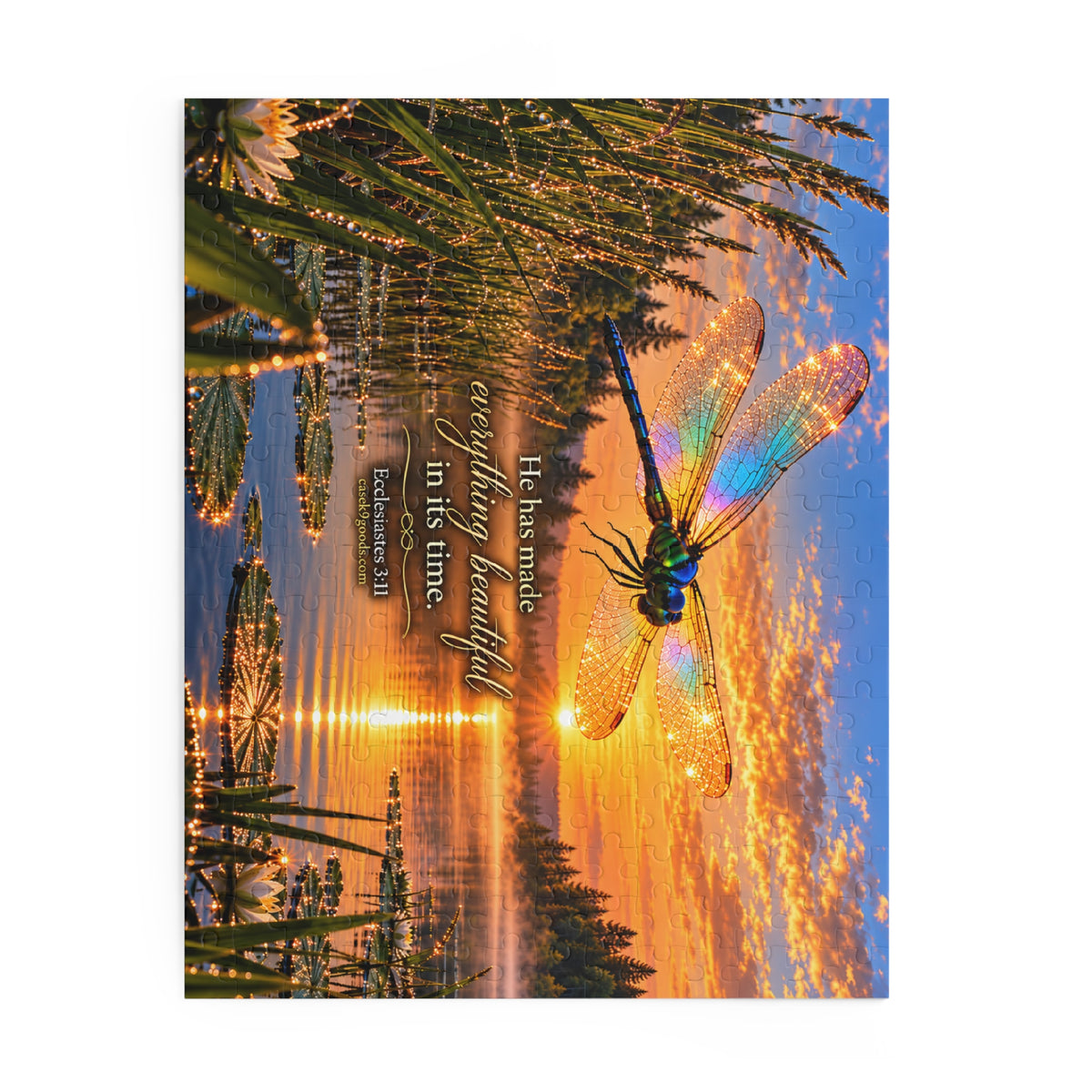 Inspirational Dragonfly Puzzle – 'He has made everything beautiful in its time' (Ecclesiastes 3:11)