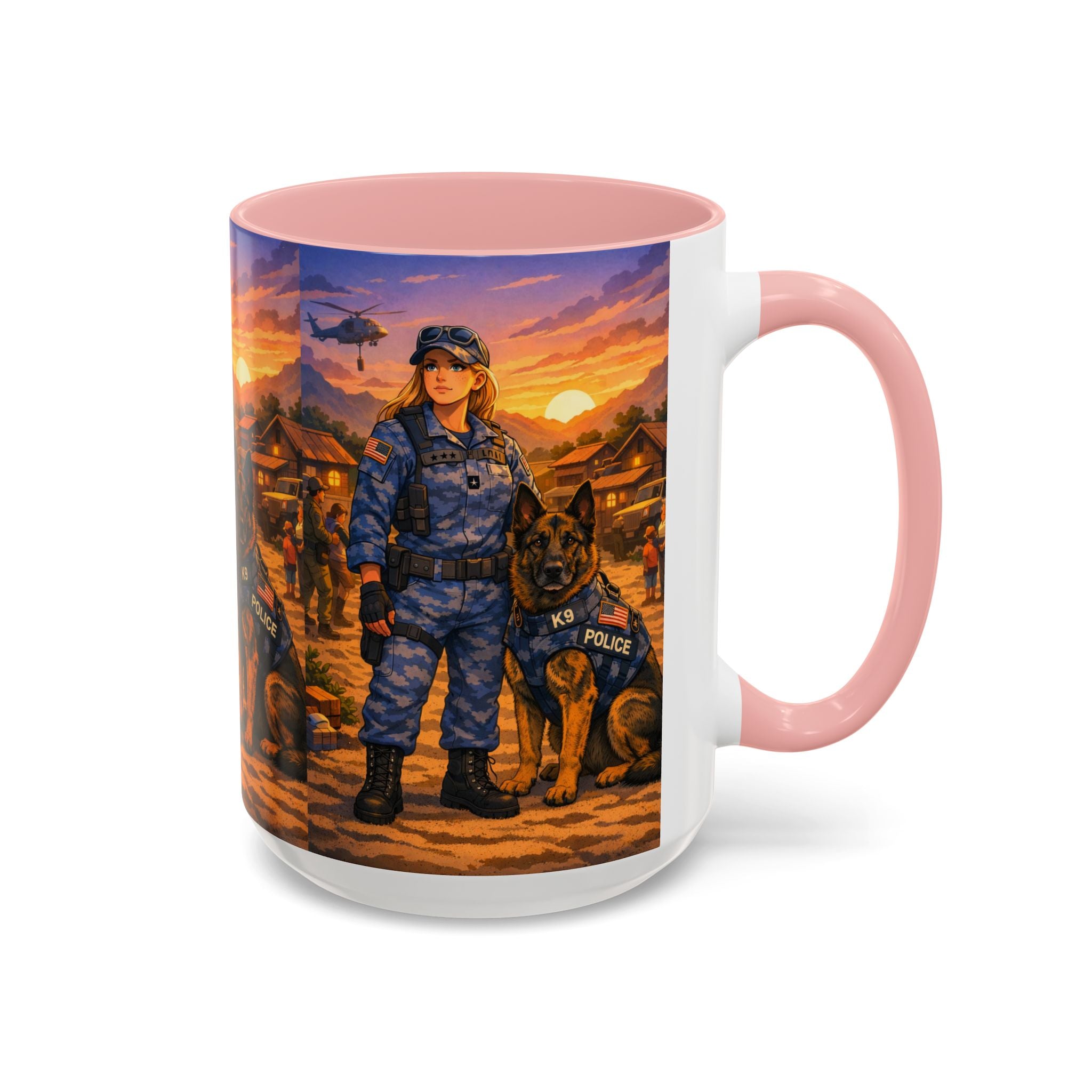 Police K9 Unit Coffee Mug — Female Officer & K9 Tribute (11/15oz)