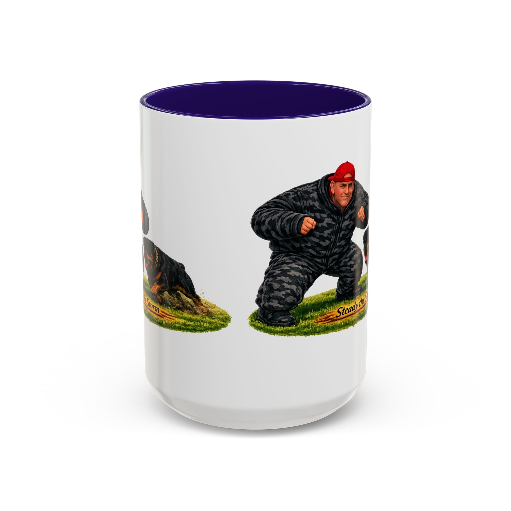 Steady the Storm Rottweiler & Handler Coffee Mug — Dog Lover Gift (11oz/15oz)