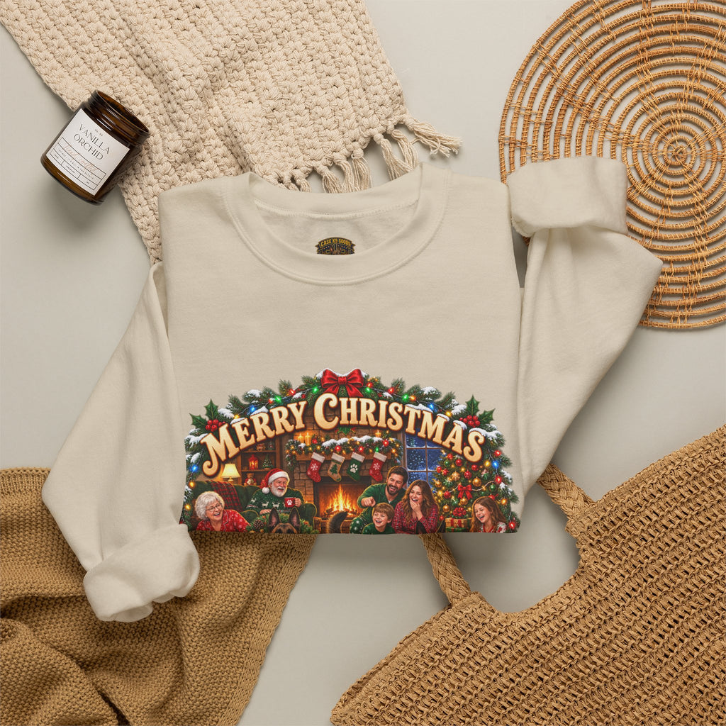 Christmas Sweatshirt — "Merry Christmas the Malinois Dogs Did It" Holiday Crewneck