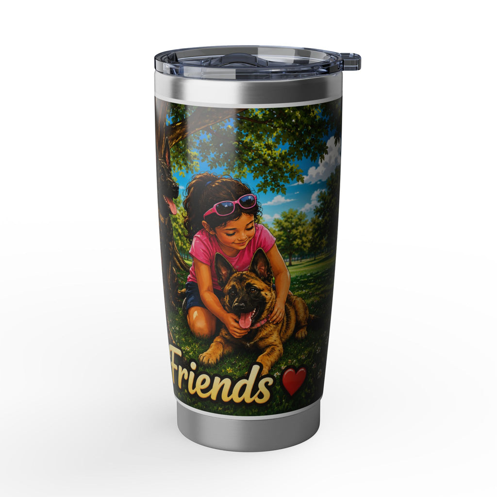 Vagabond 20oz Tumbler — "Forever Friends" German Shepherd Travel Tumbler