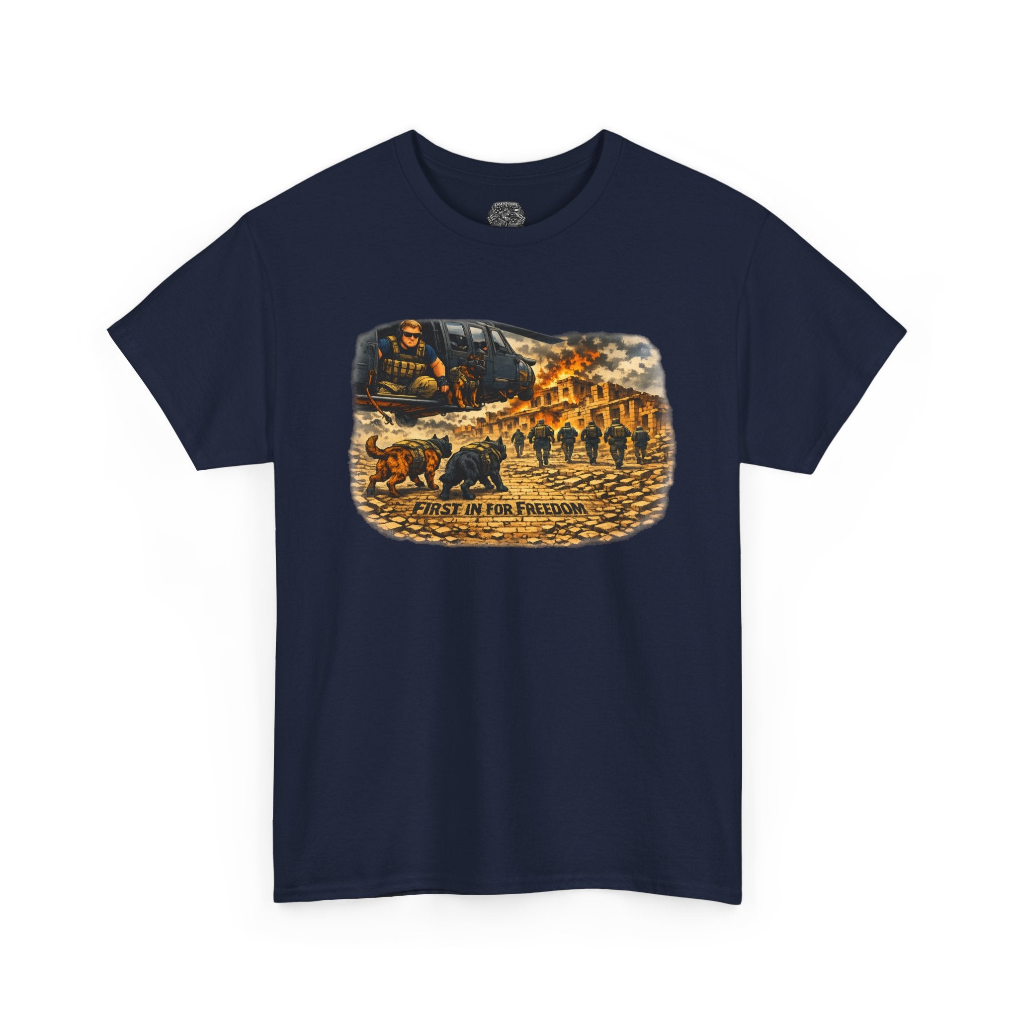 Freedom Fighters Graphic Tee — “Fight For Freedom” Patriotic Military T‑Shirt