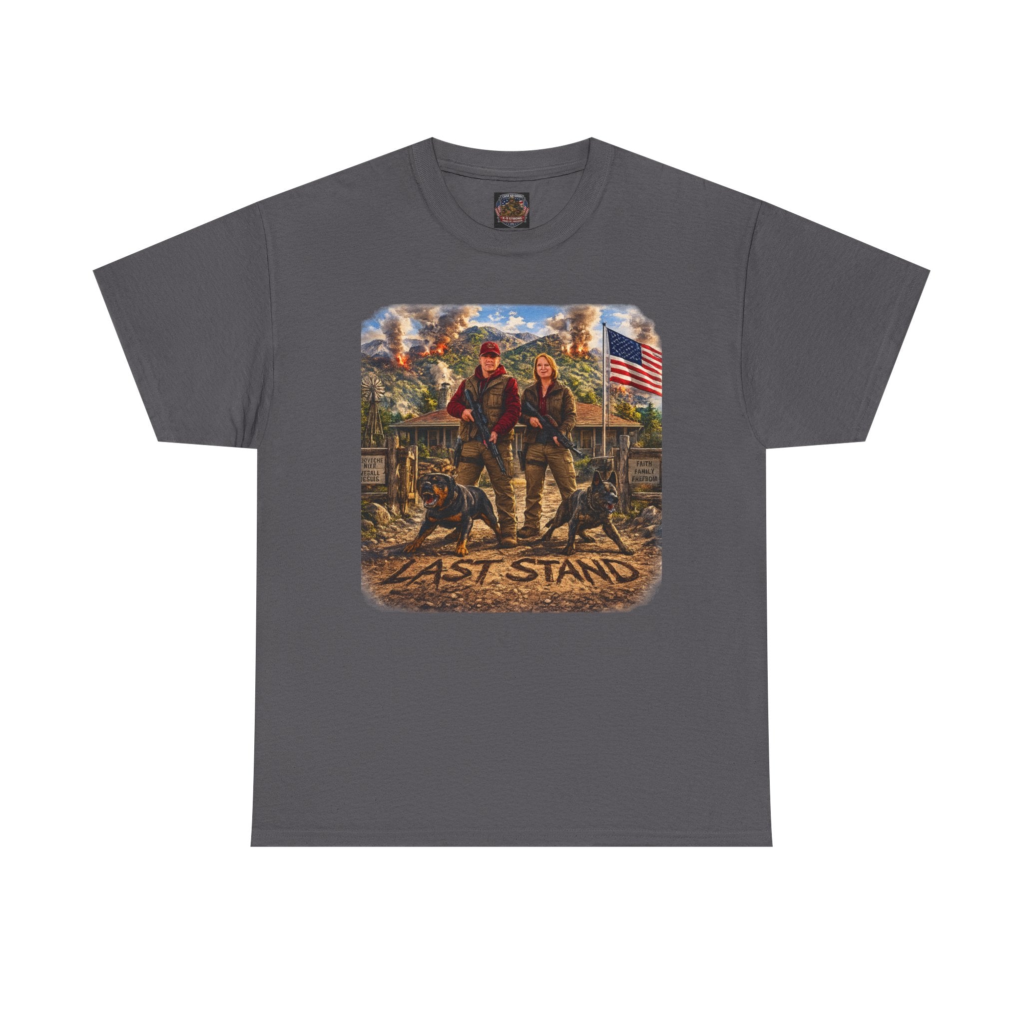 Last Stand T‑Shirt — Patriotic Western Cowboy Graphic Tee