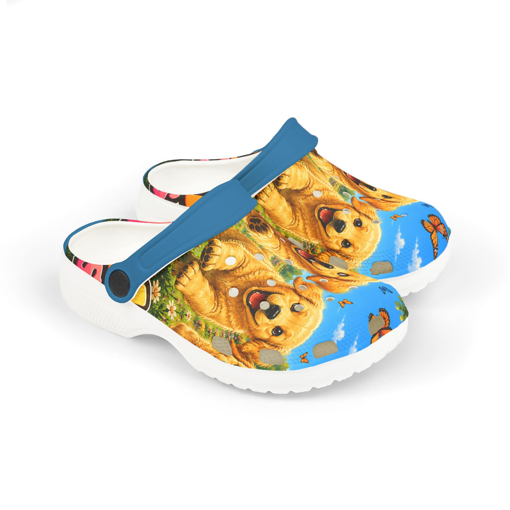 Kids Golden Retriever Clogs — Cute Puppy EVA Foam Slip-Ons
