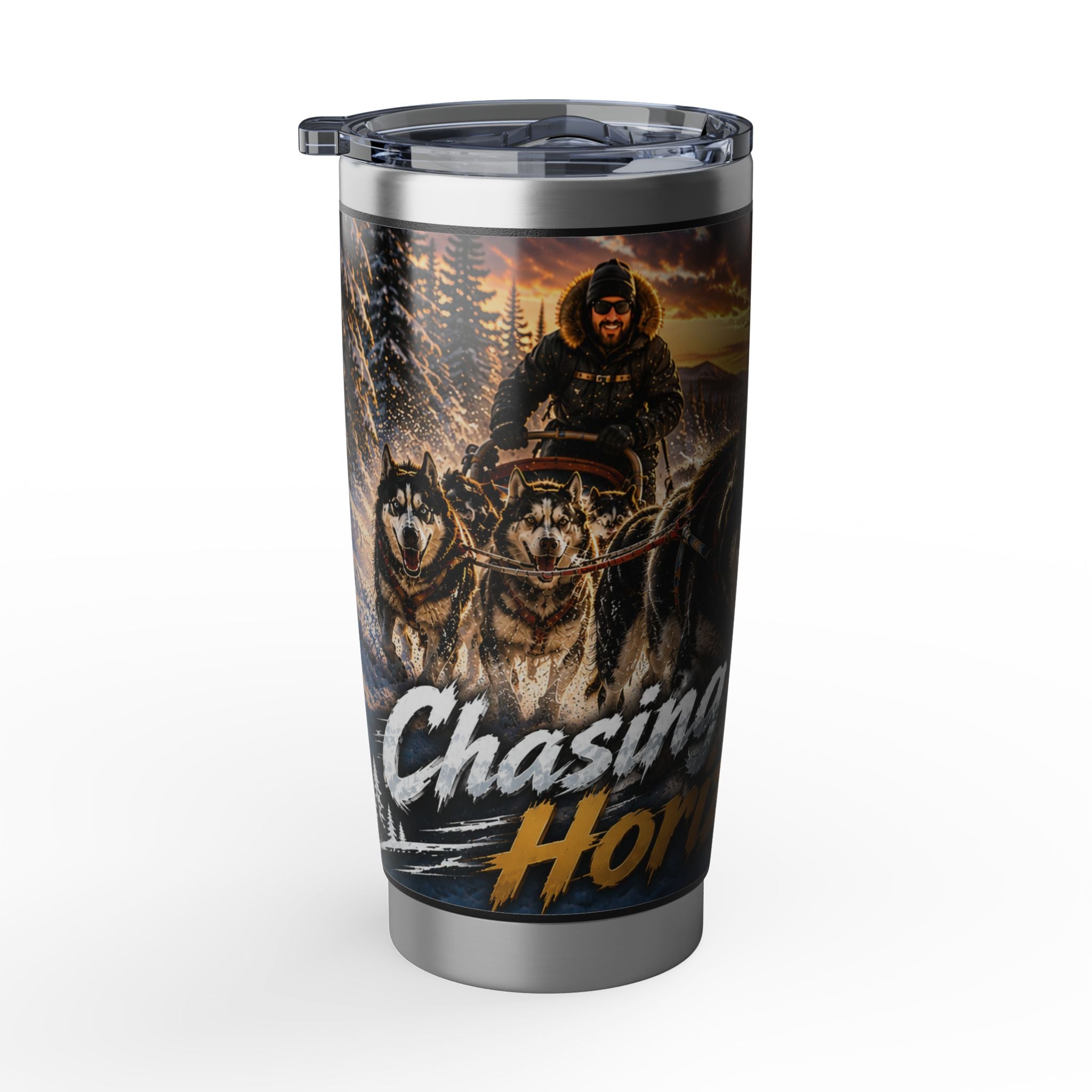 Husky Adventure 20oz Tumbler — 'Chasing Horizons' Insulated Travel Cup