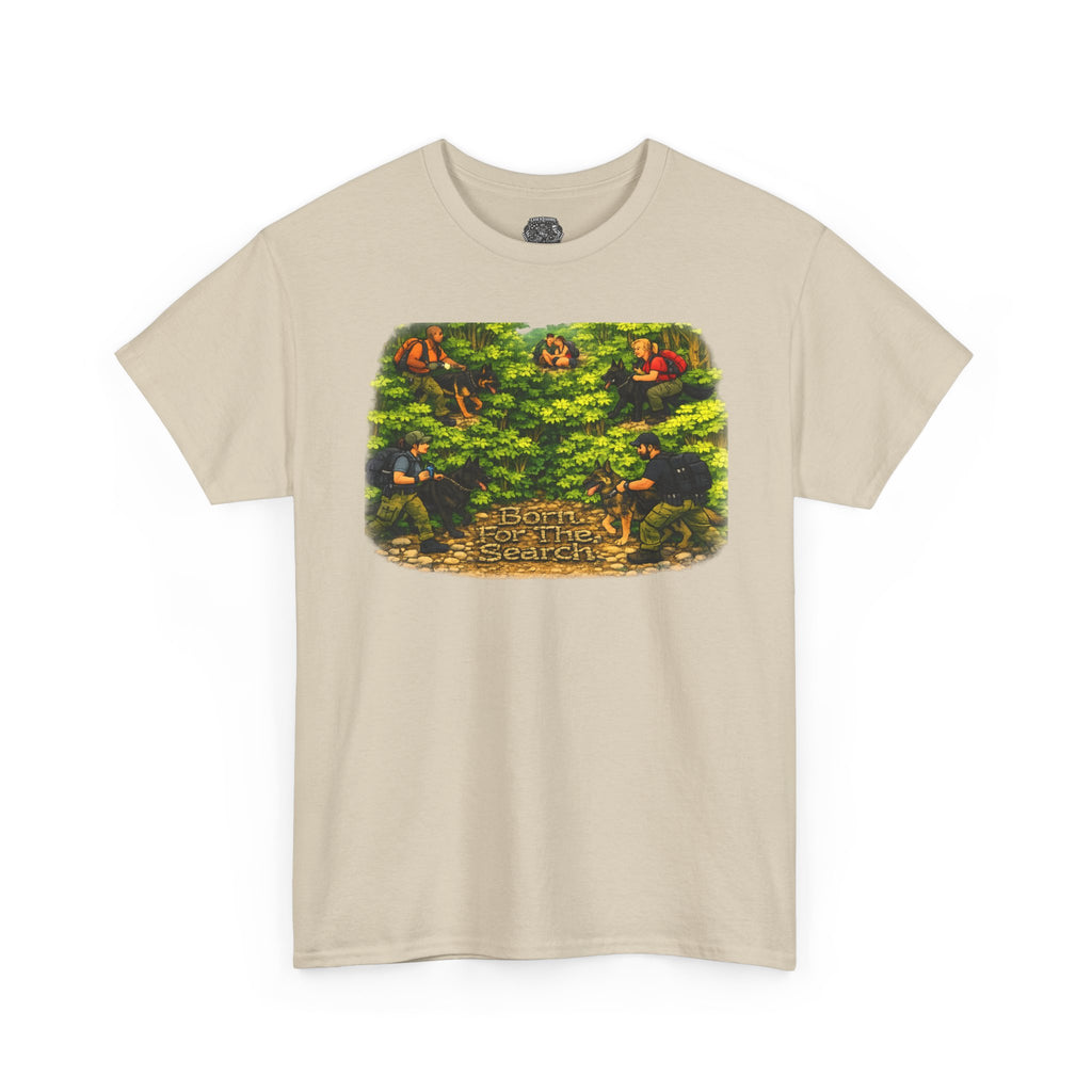 K9 Forest Rescue Scene T‑Shirt — Vintage Pixel Rescue Adventure Tee