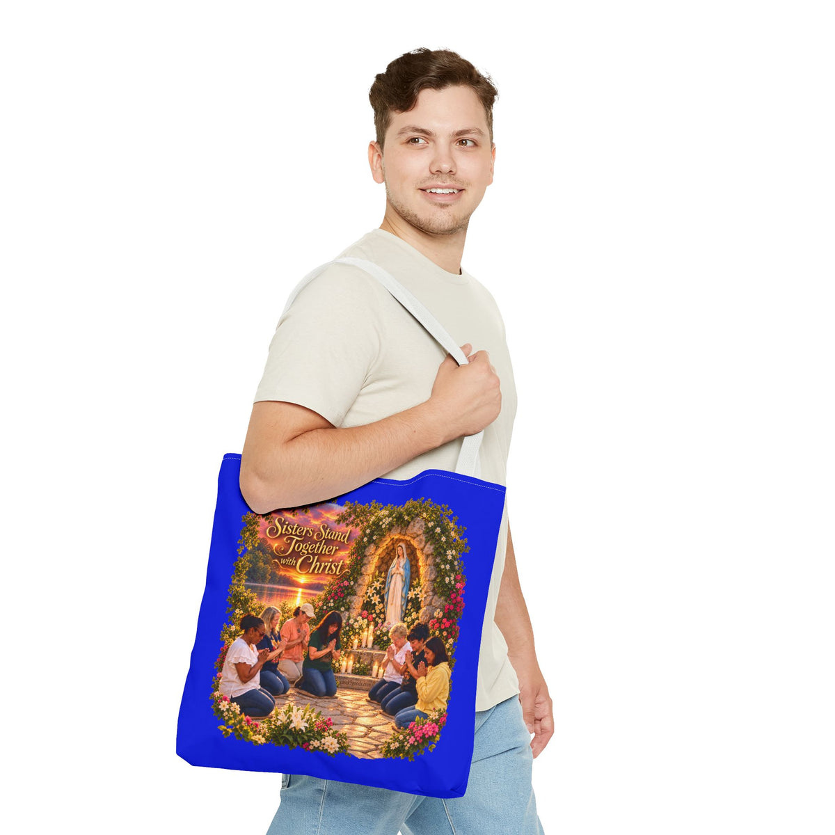 Sisters Standing Together in Christ Religious Christian Tote Bag