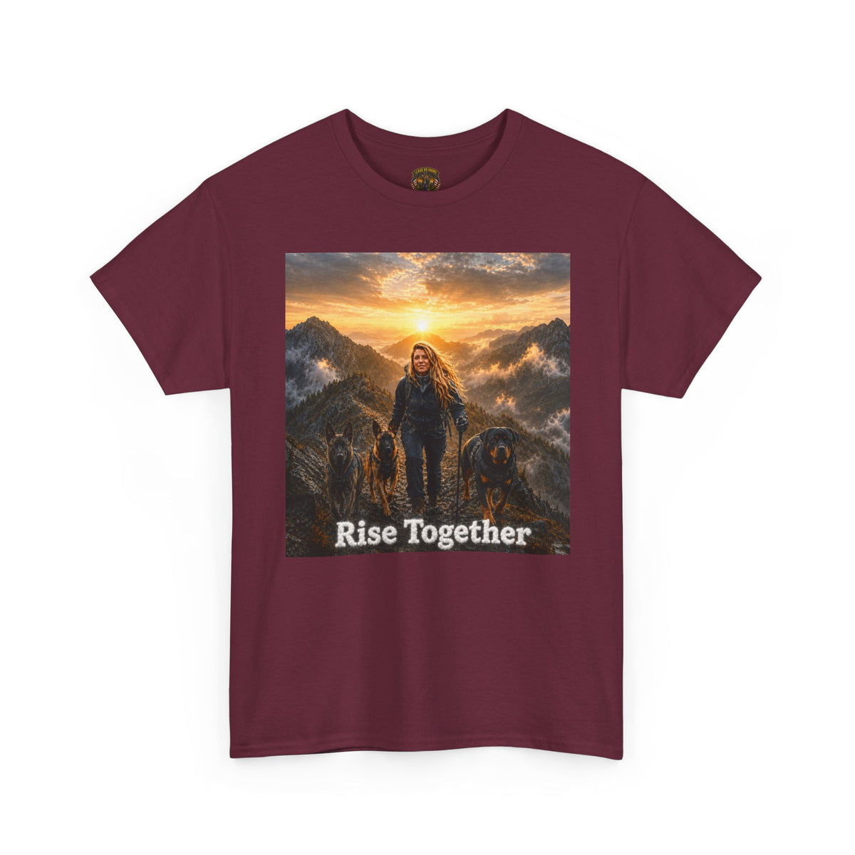 Rise Together Tee — Inspirational Mountain Warrior Graphic T-Shirt