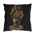 Outdoor Pillow — American Grit Soldier with K9 Military Throw Pillow