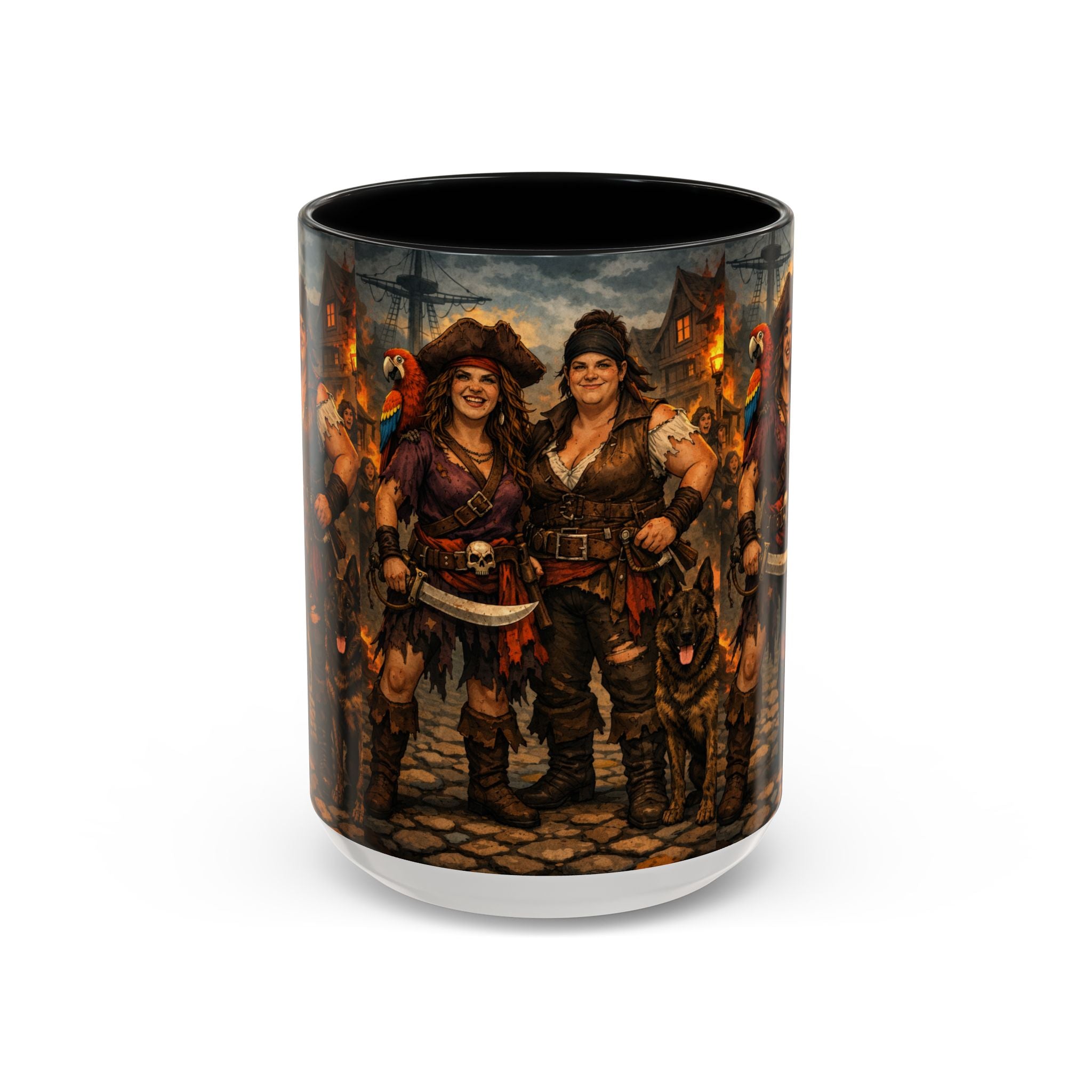 Pirate Family Coffee Mug — Fantasy Buccaneer Artwork 11/15oz
