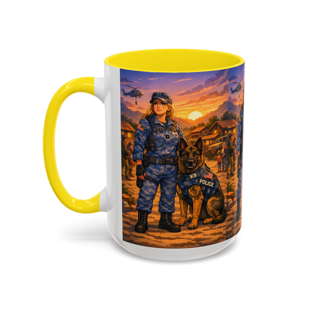 Police K9 Unit Coffee Mug — Female Officer & K9 Tribute (11/15oz)
