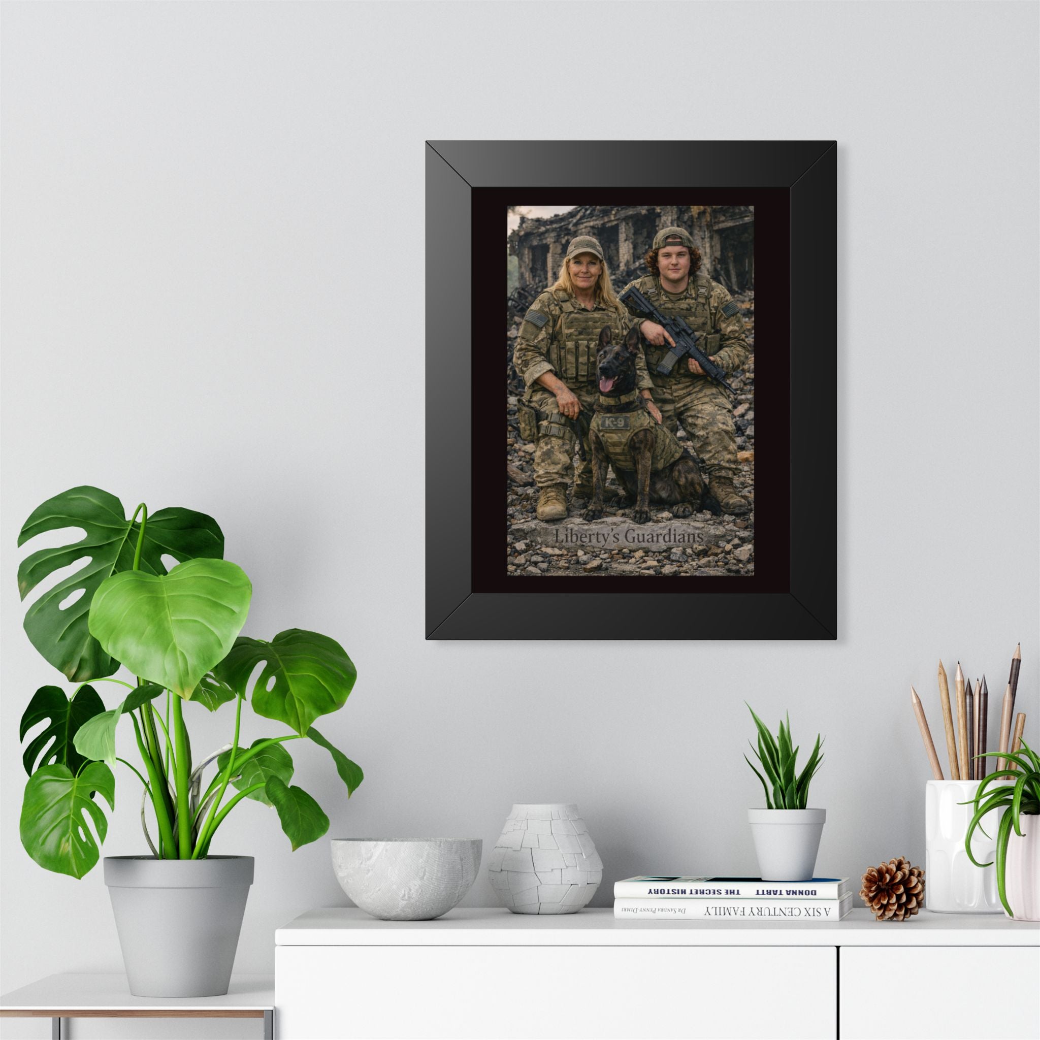 Framed Poster — "Liberty's Guardians" Military Photo Print