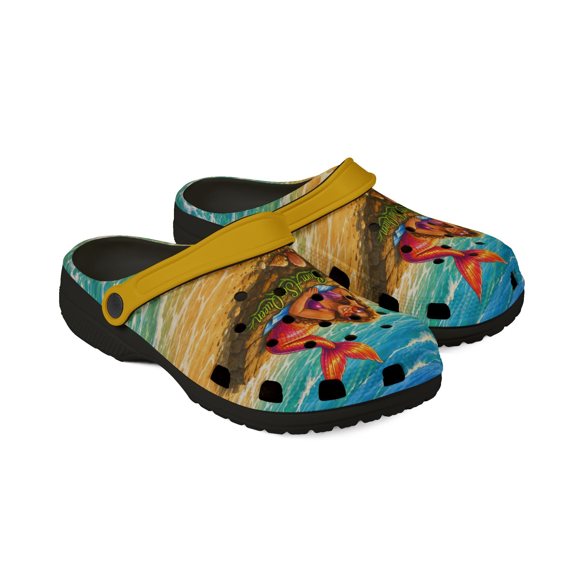Mermaid Beach EVA Foam Clogs — Colorful Ocean Shell Sandals