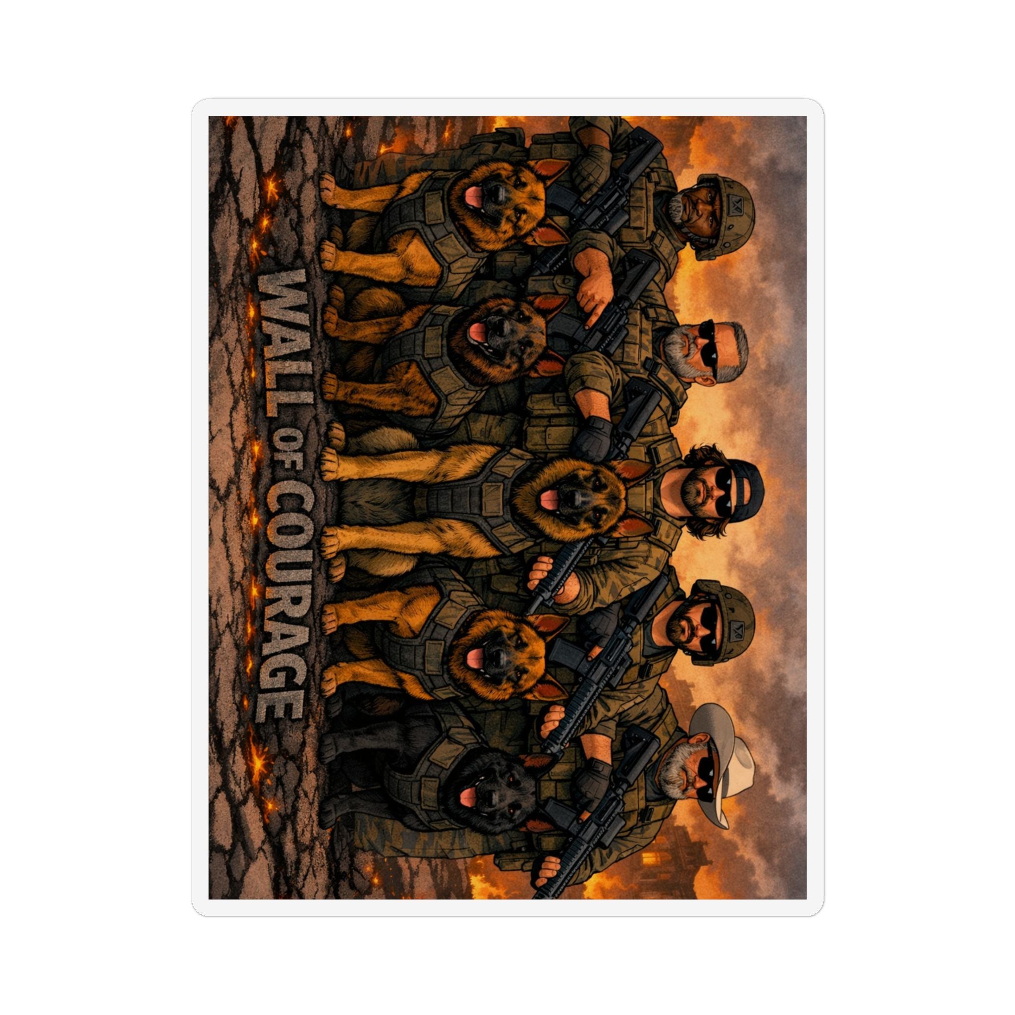 Wall of Courage Military Magnet — Veteran & Soldier Tribute Custom Shape Magnet