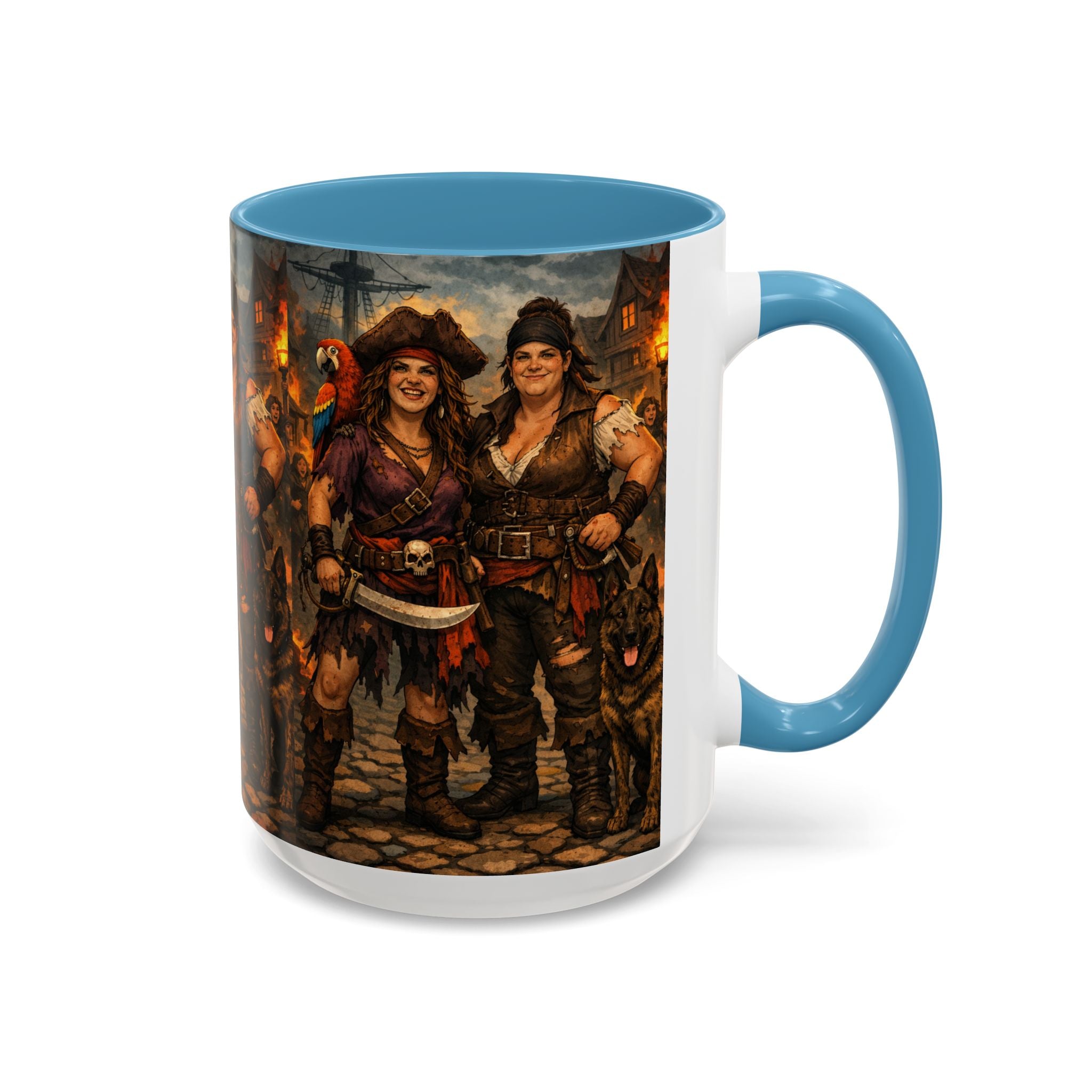 Pirate Family Coffee Mug — Fantasy Buccaneer Artwork 11/15oz