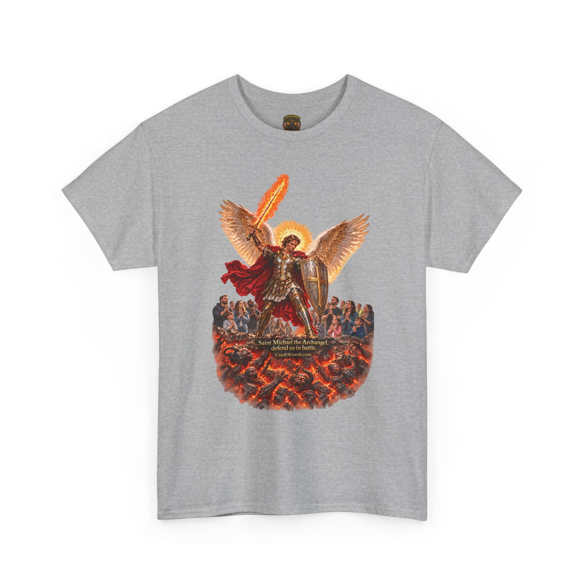 Archangel Michael T-Shirt — Saint Michael Save Us in Battle Graphic Tee