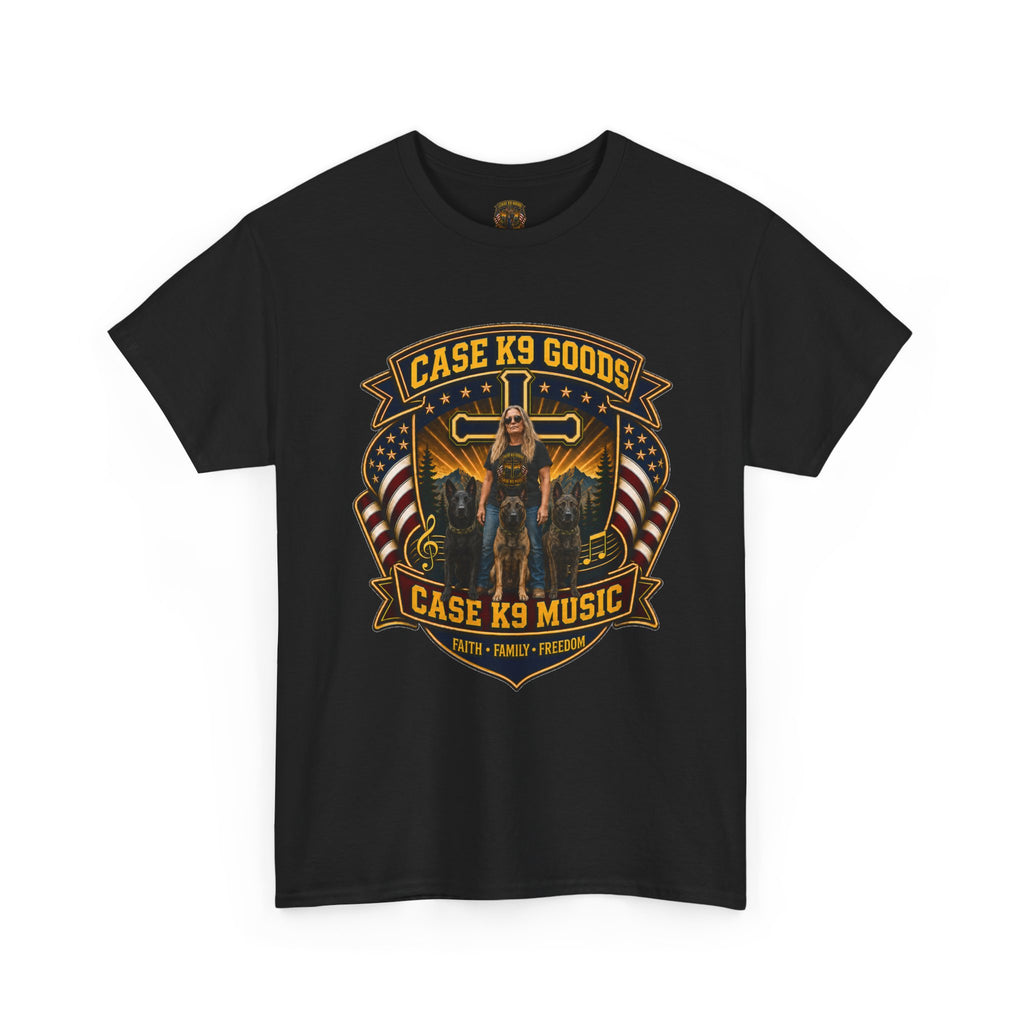 Case K9 Music T-Shirt — Vintage K9 Handler Military American Flag Tee