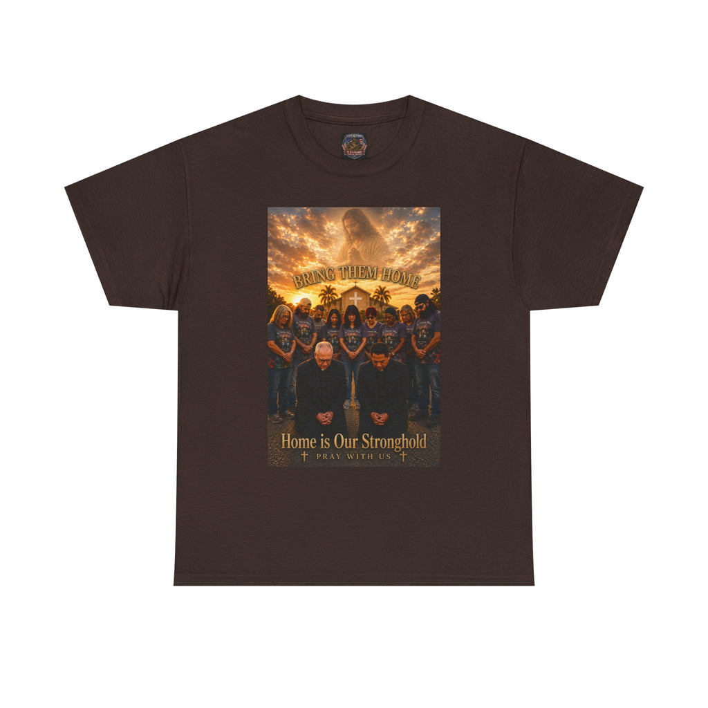 T-Shirt — "Home Is Our Stronghold St. Thomas More Pray for Us Graphic Tee