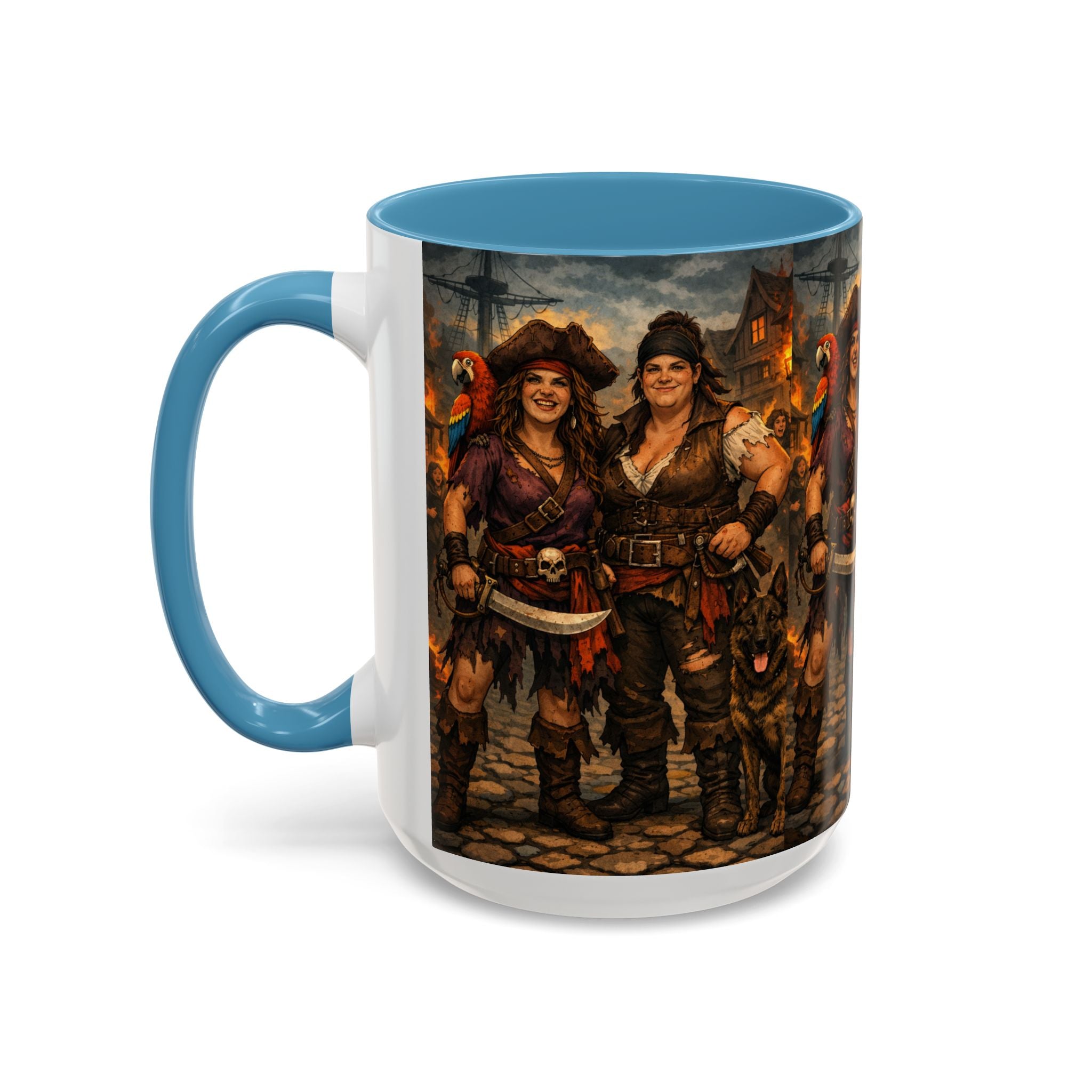 Pirate Family Coffee Mug — Fantasy Buccaneer Artwork 11/15oz