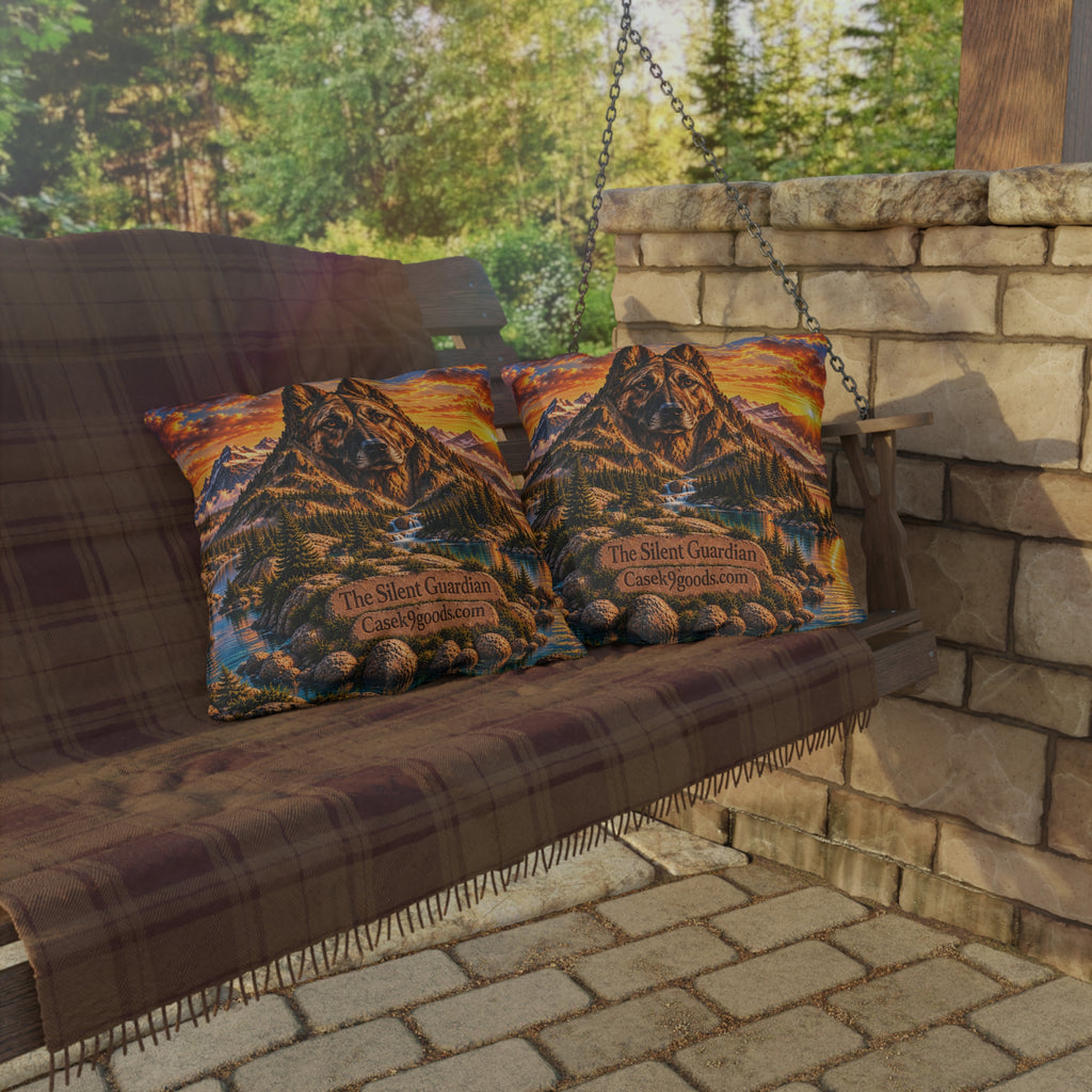Silent Guardian Dutch Shepherd Outdoor Pillow