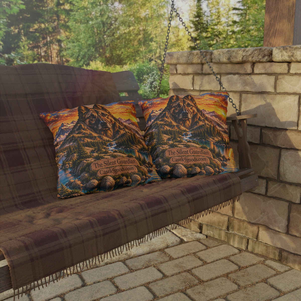 Silent Guardian Dutch Shepherd Outdoor Pillow