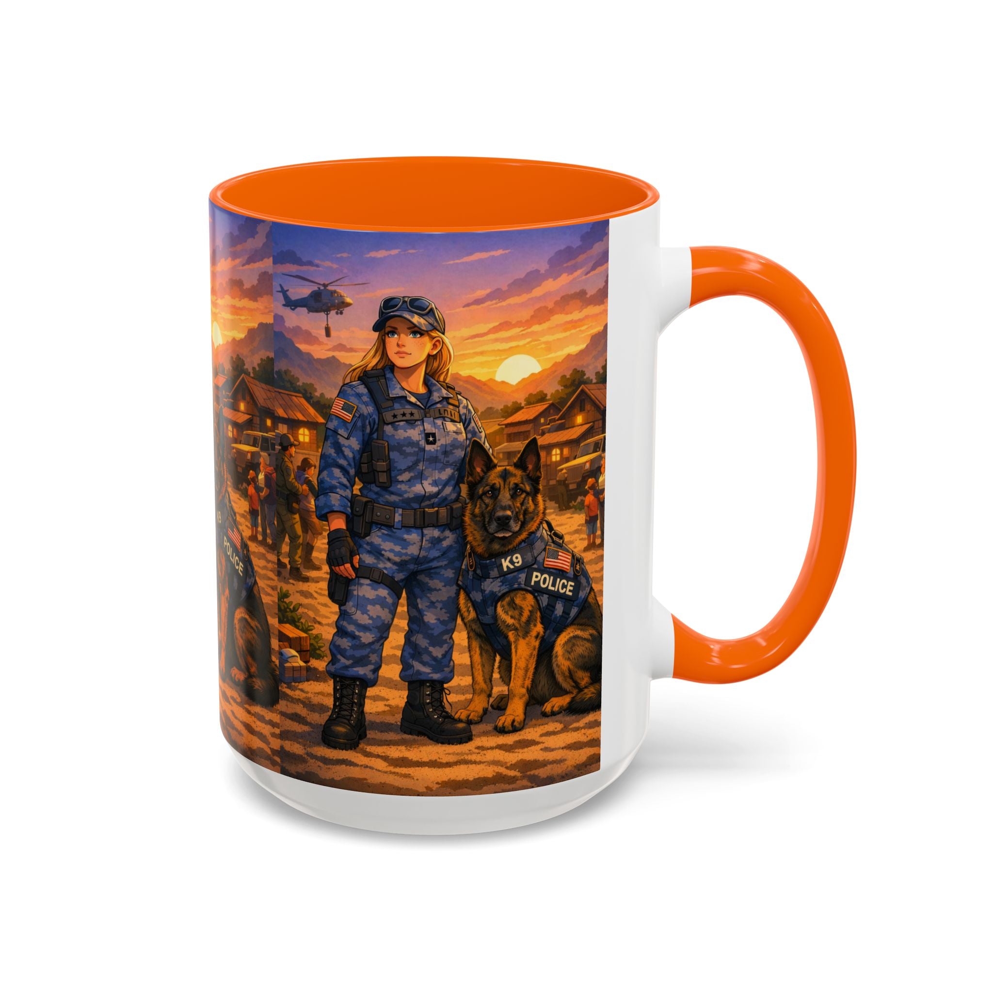Police K9 Handler Coffee Mug — Tribute Accent Ceramic Mug (11/15oz)