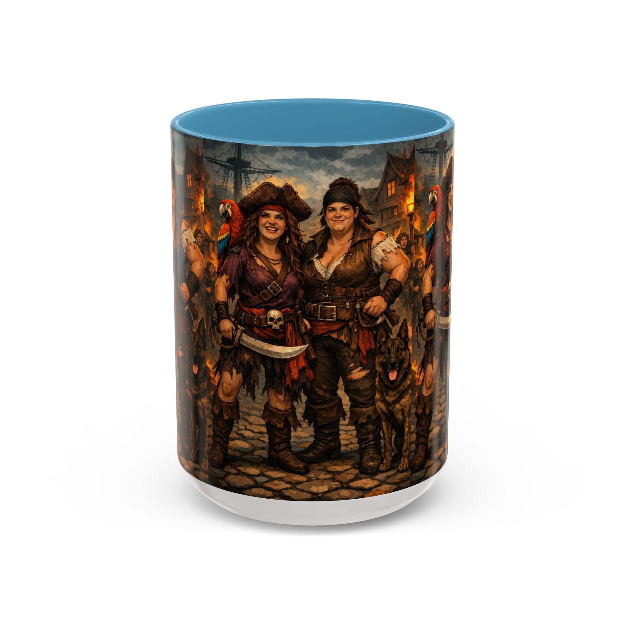 Pirate Family Coffee Mug — Fantasy Buccaneer Artwork 11/15oz