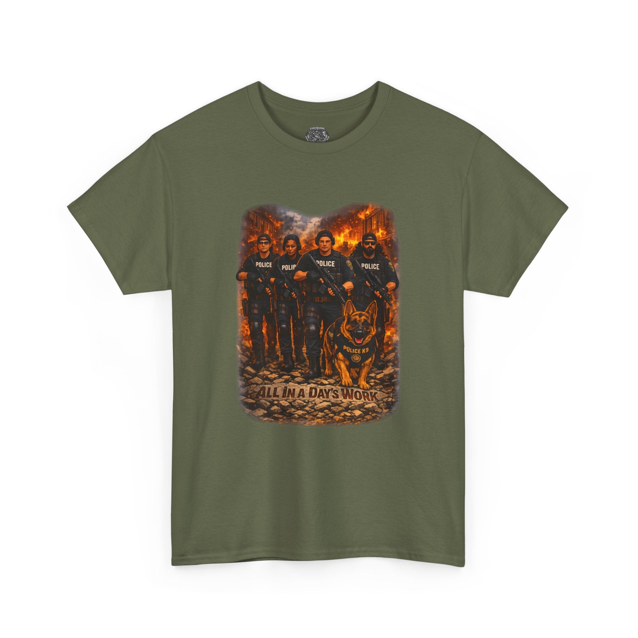 Days Work Tee — Classic Police All in a Day's Work Heavy Cotton T-Shirt