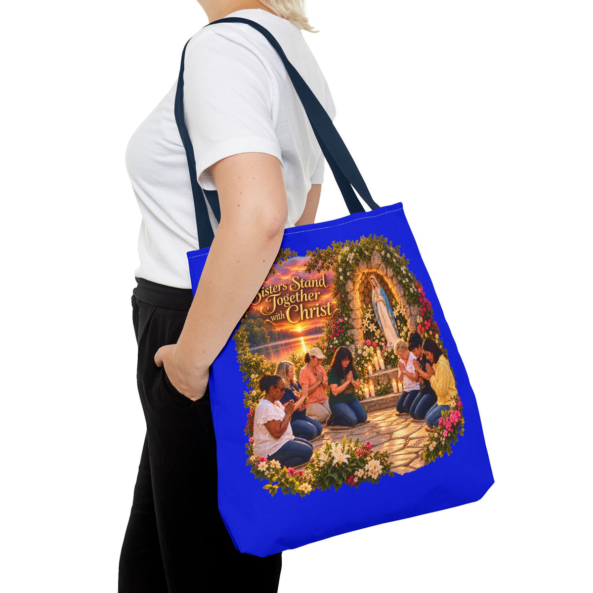 Sisters Standing Together in Christ Religious Christian Tote Bag