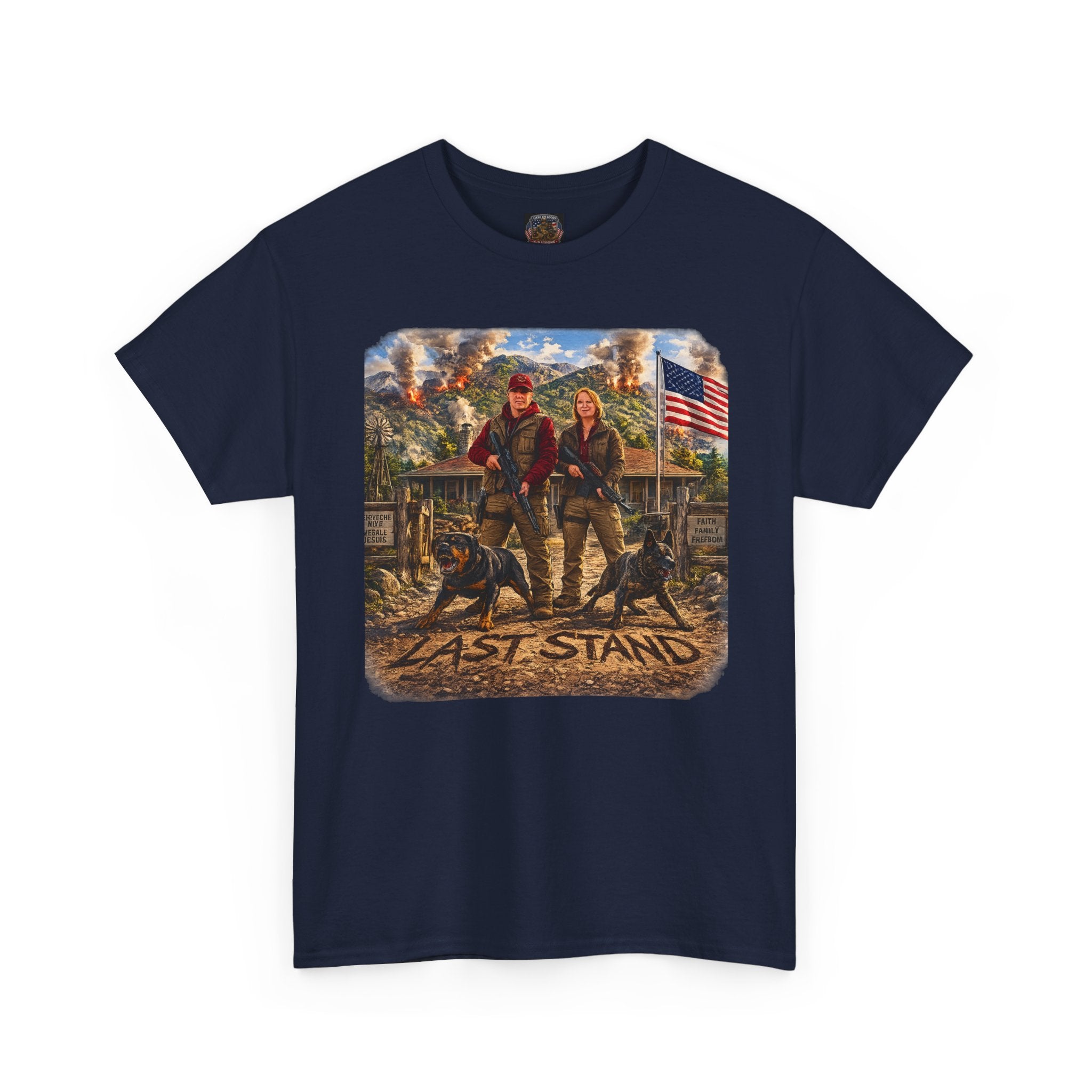 Last Stand T‑Shirt — Patriotic Western Cowboy Graphic Tee