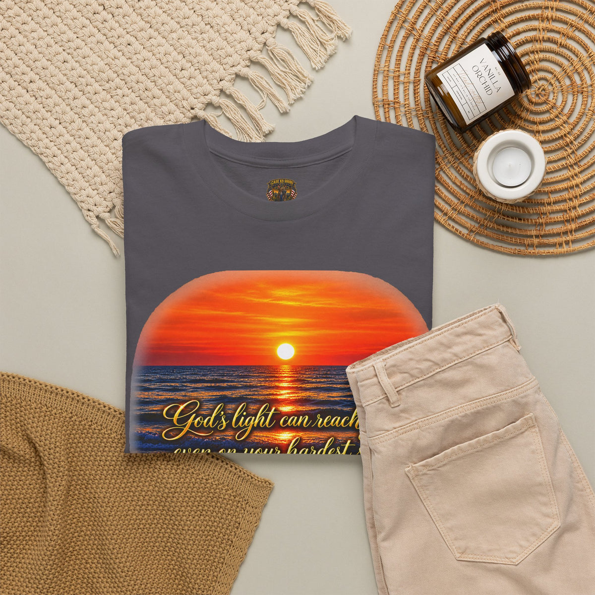 “You’ll Light Up My Whole World” Sunset Quote T-Shirt