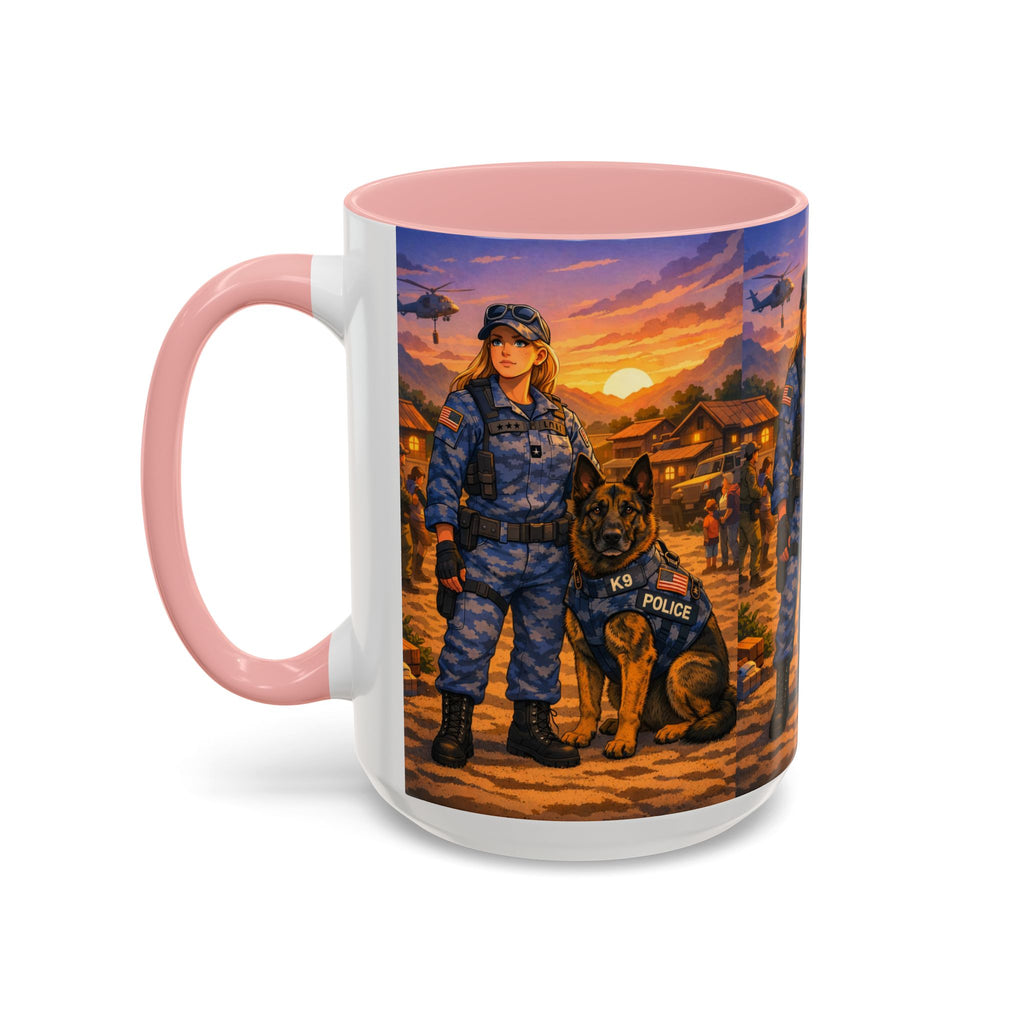 Police K9 Handler Coffee Mug — Tribute Accent Ceramic Mug (11/15oz)