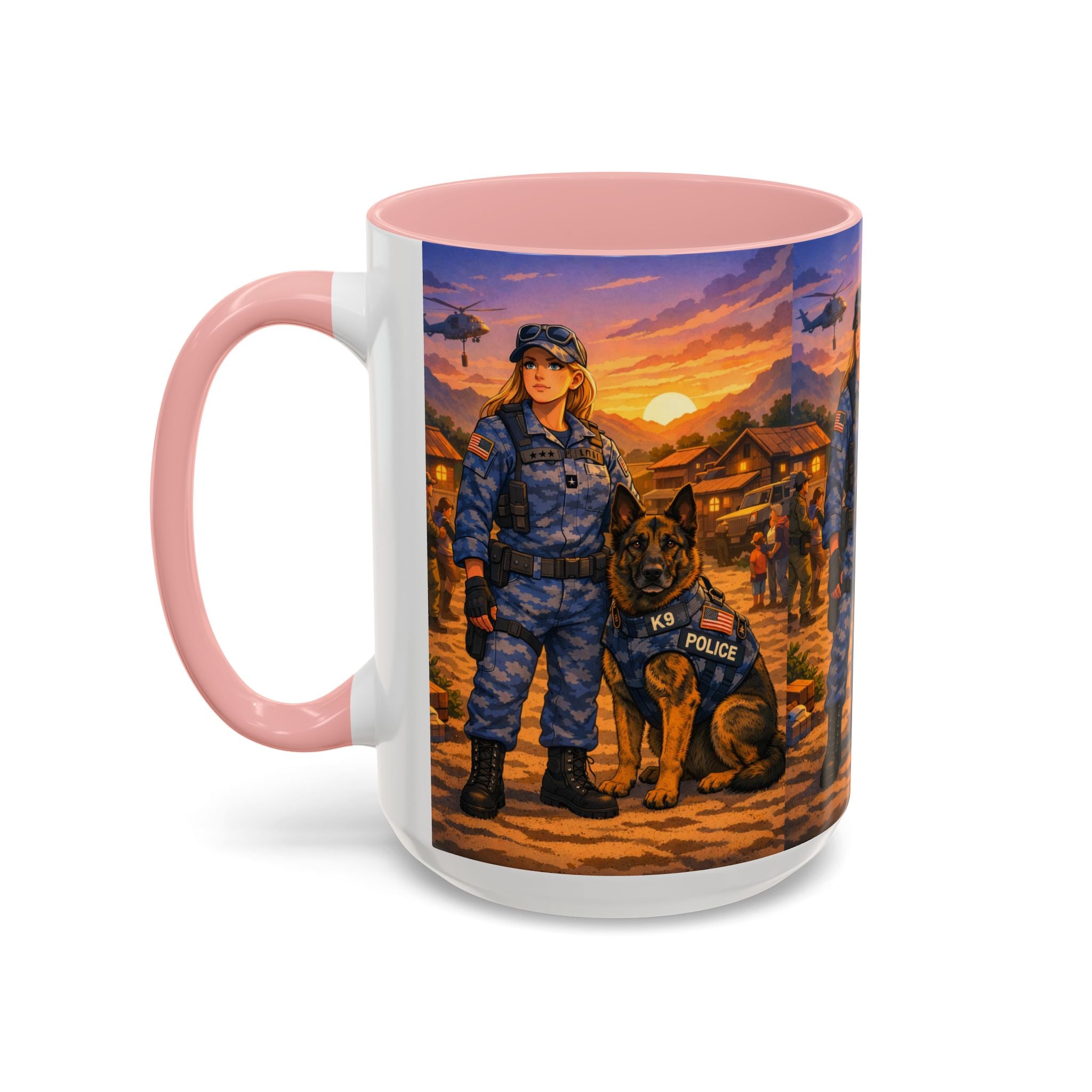 Police K9 Handler Coffee Mug — Tribute Accent Ceramic Mug (11/15oz)